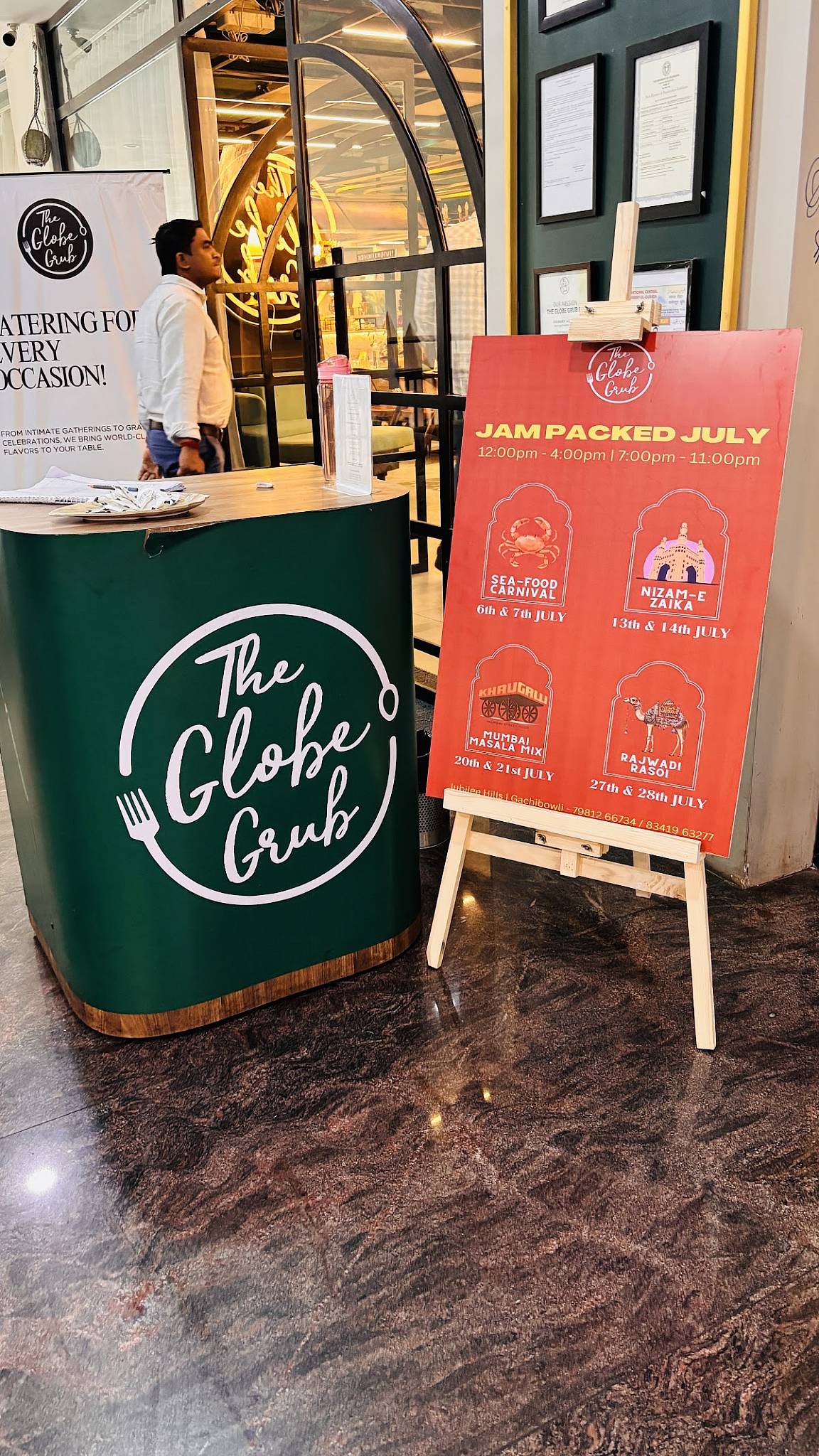 the globe grub menu