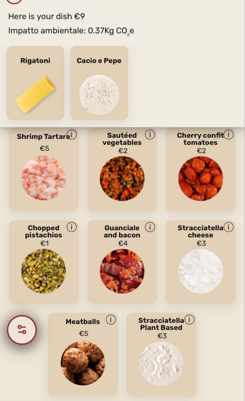 Menu di miscusi pasta fresca - Milano Centrale 