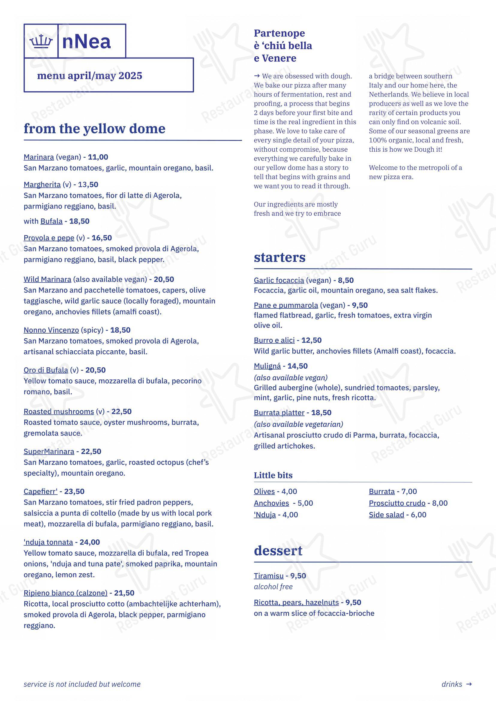 nNea Pizza dans Amsterdam - 菜单