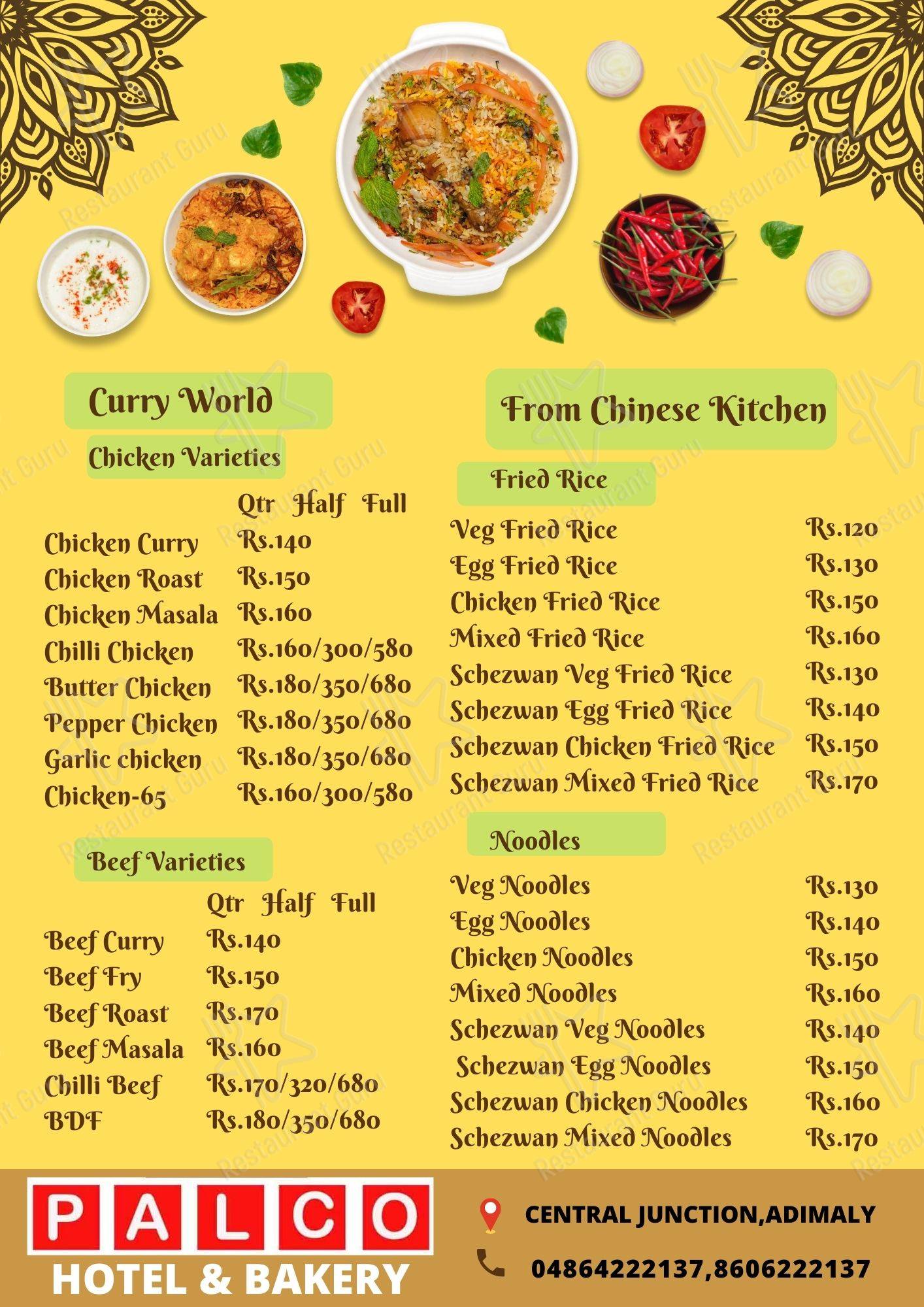 Check out the menu for PALCO HOTEL&BAKERY