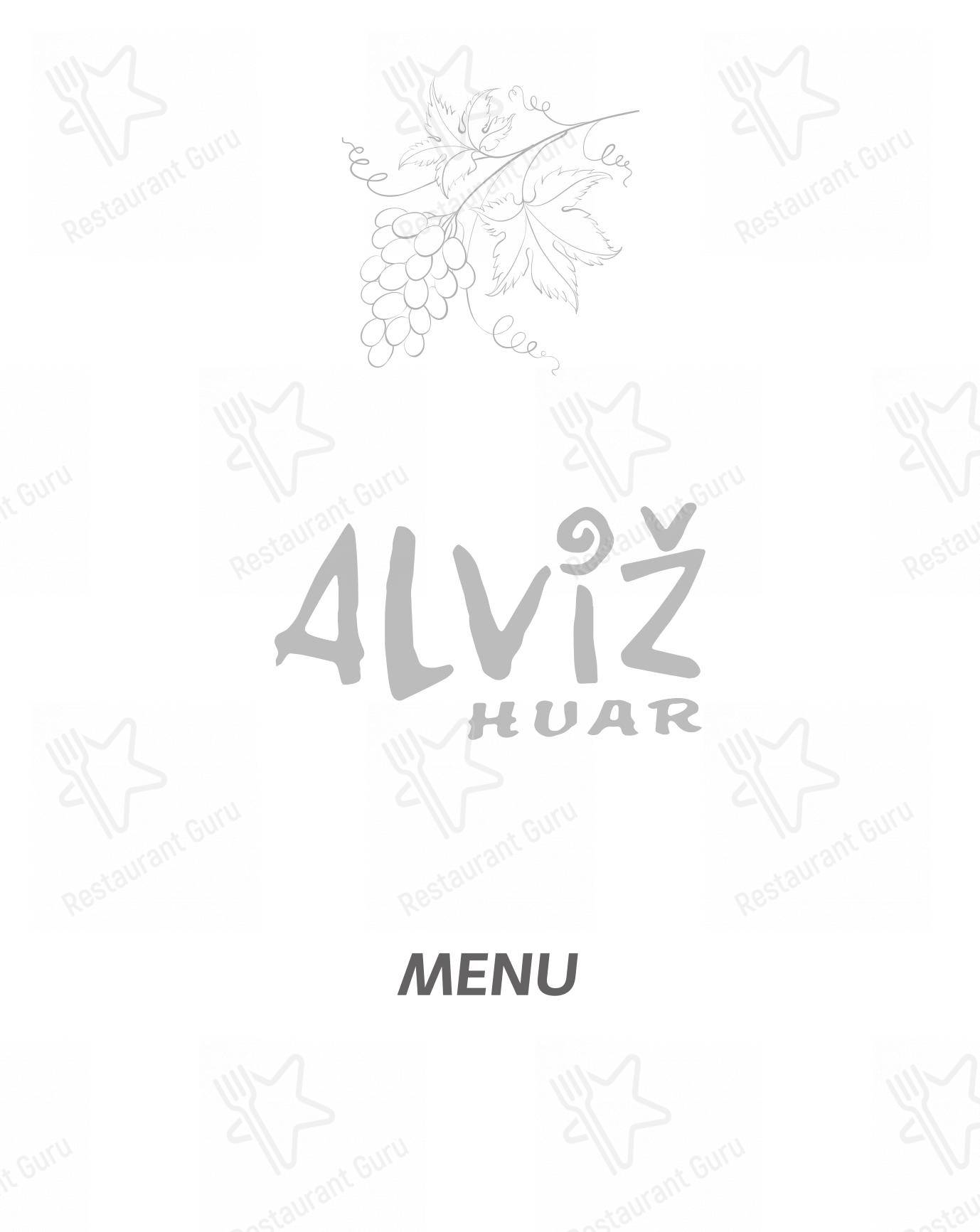 Alviž in Lesina - Menu