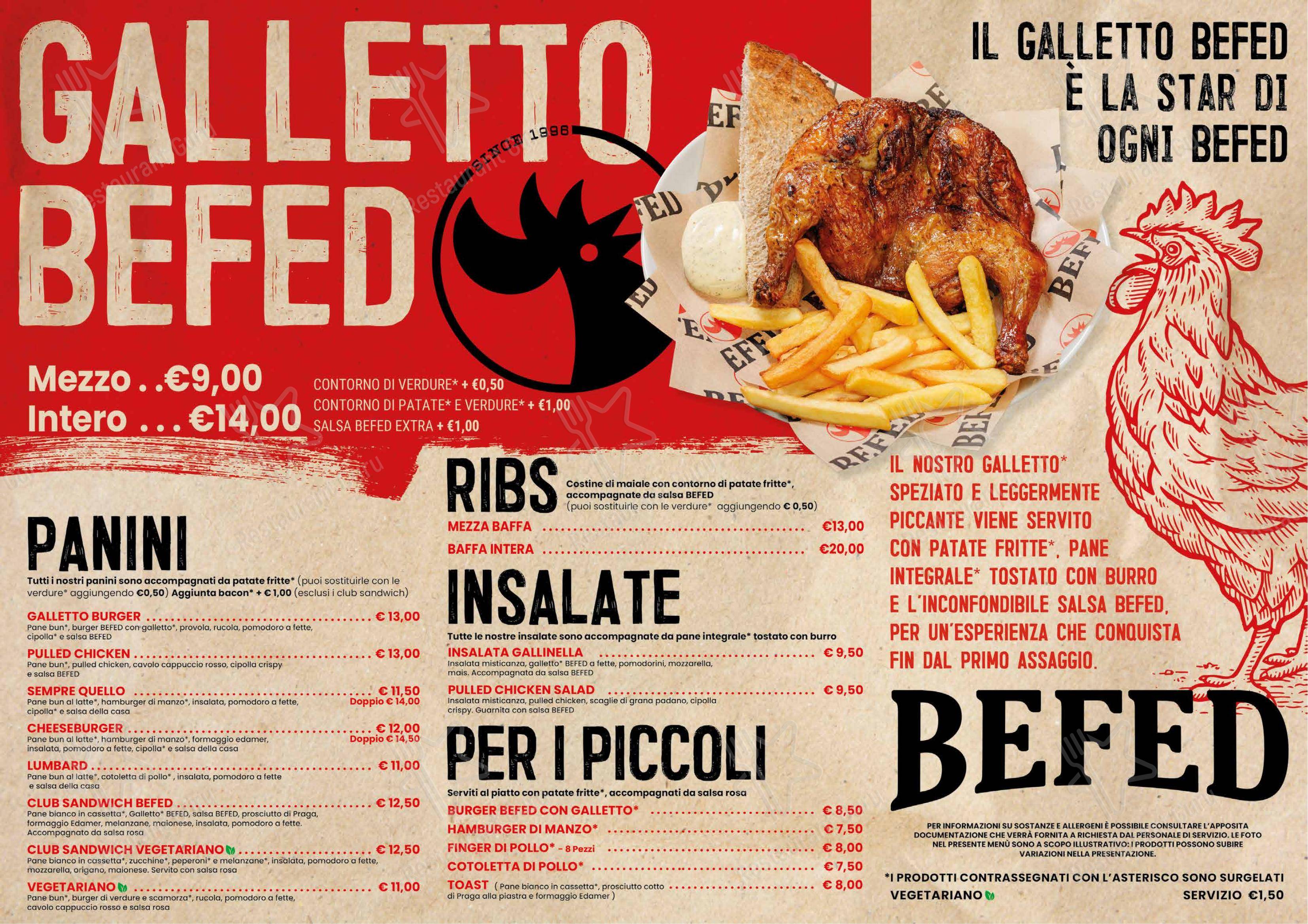 BEFED Rimini in Rimini - Menu