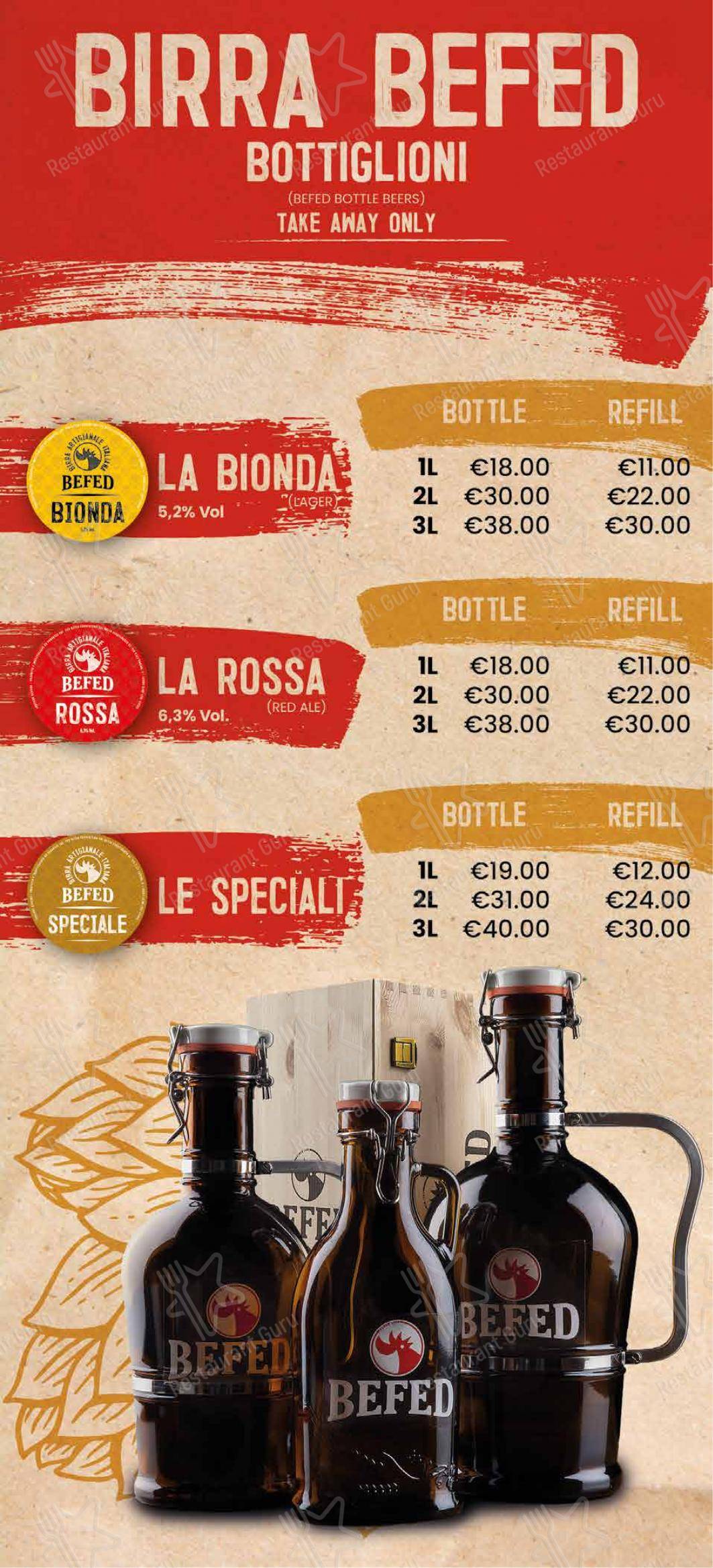 Menu per BEFED Rimini in Rimini