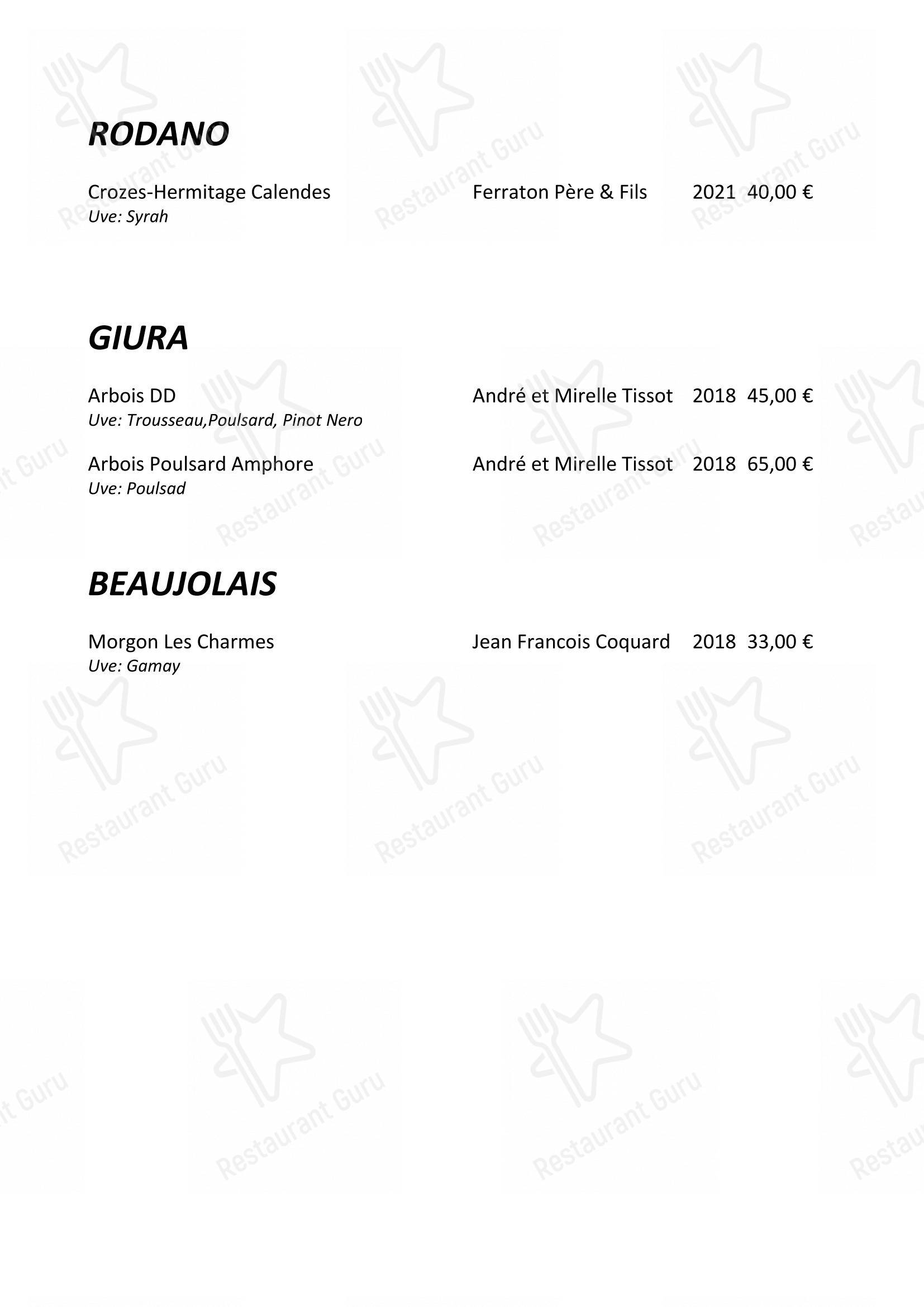 Enoteca Frisson in Vernante - Menu bar
