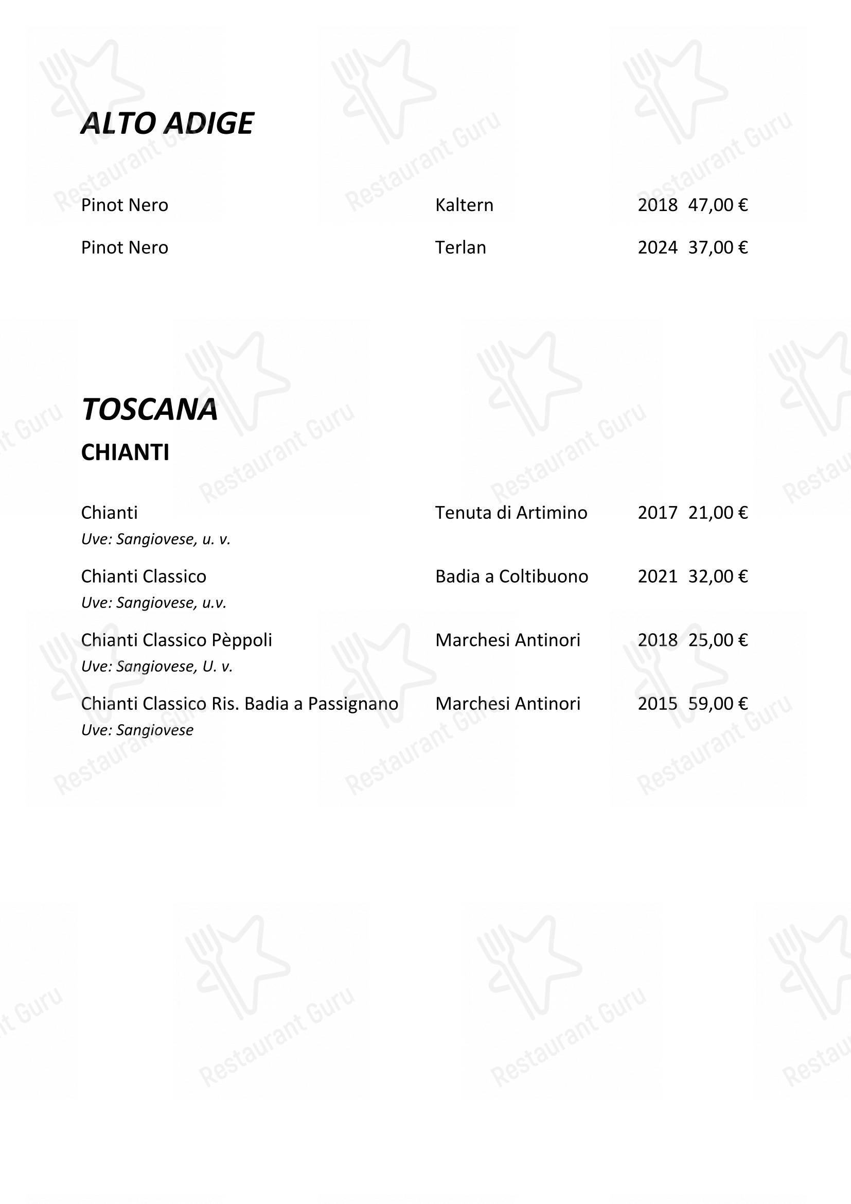 Enoteca Frisson in Vernante - Menu bar