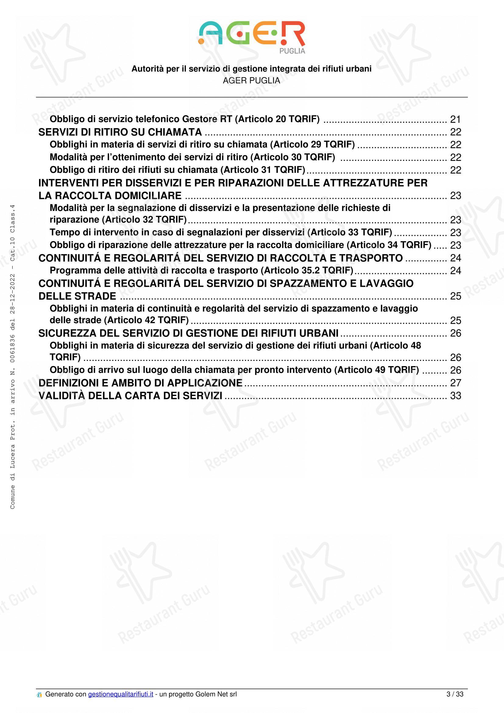 Menu di Galaad - Детское