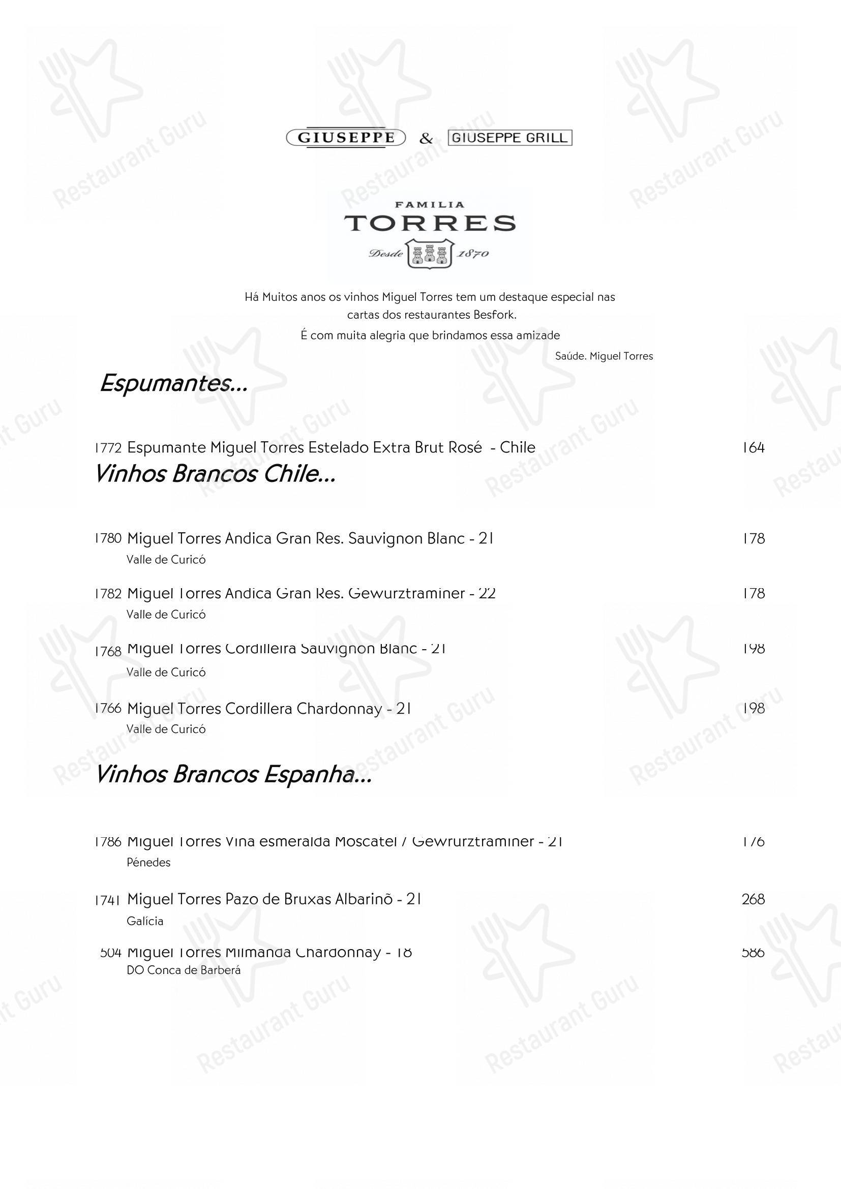 Menu bar para Giuseppe Italiano em Rio de Janeiro