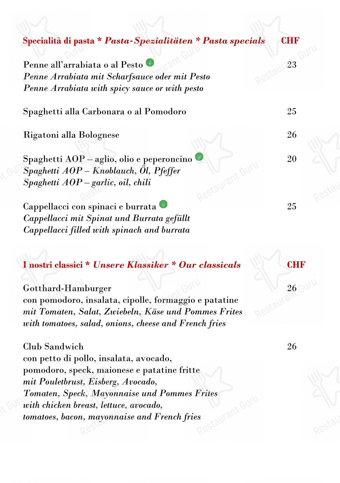 Menu pour Hummerbar - Menu