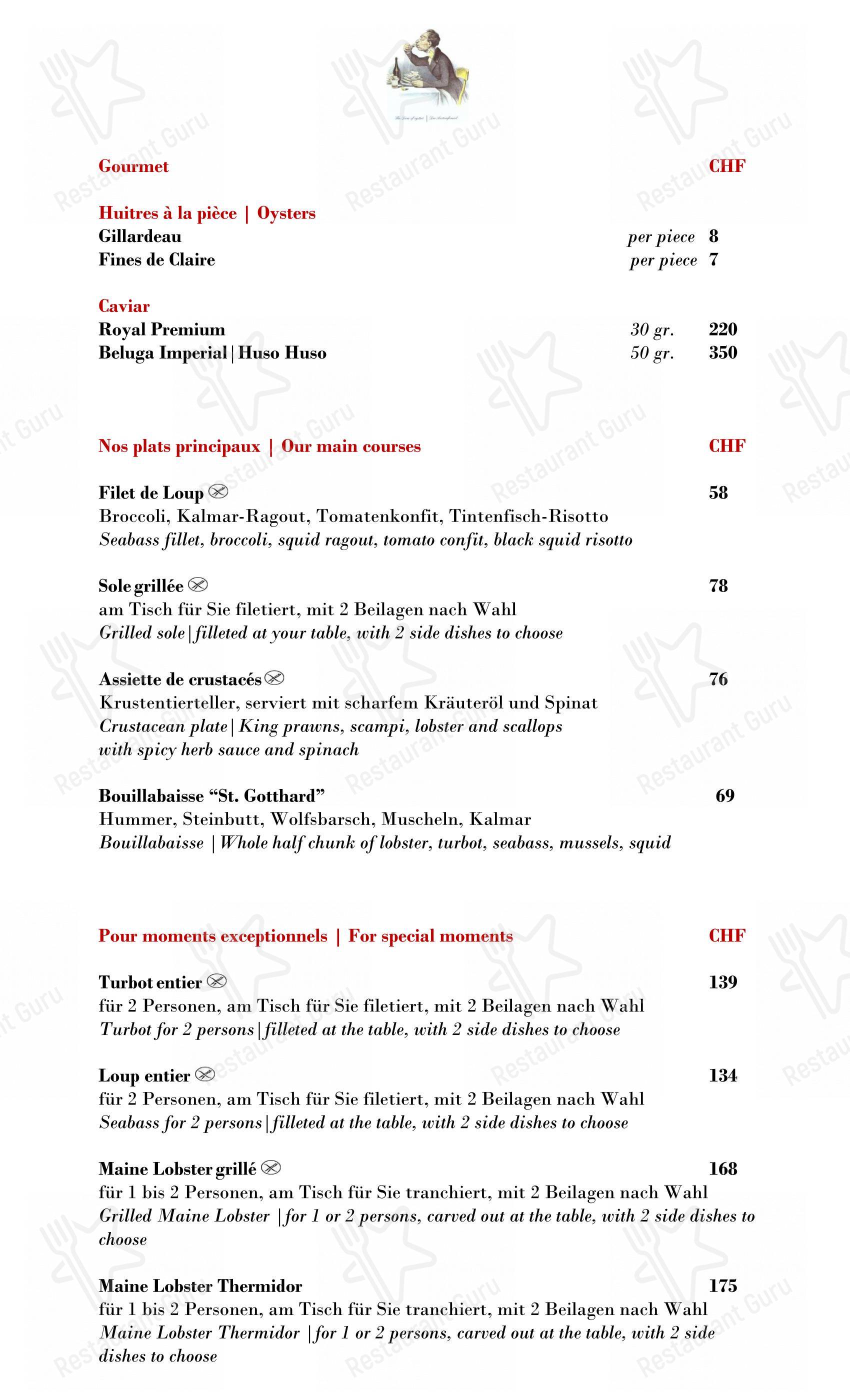 Menu pour Hummerbar