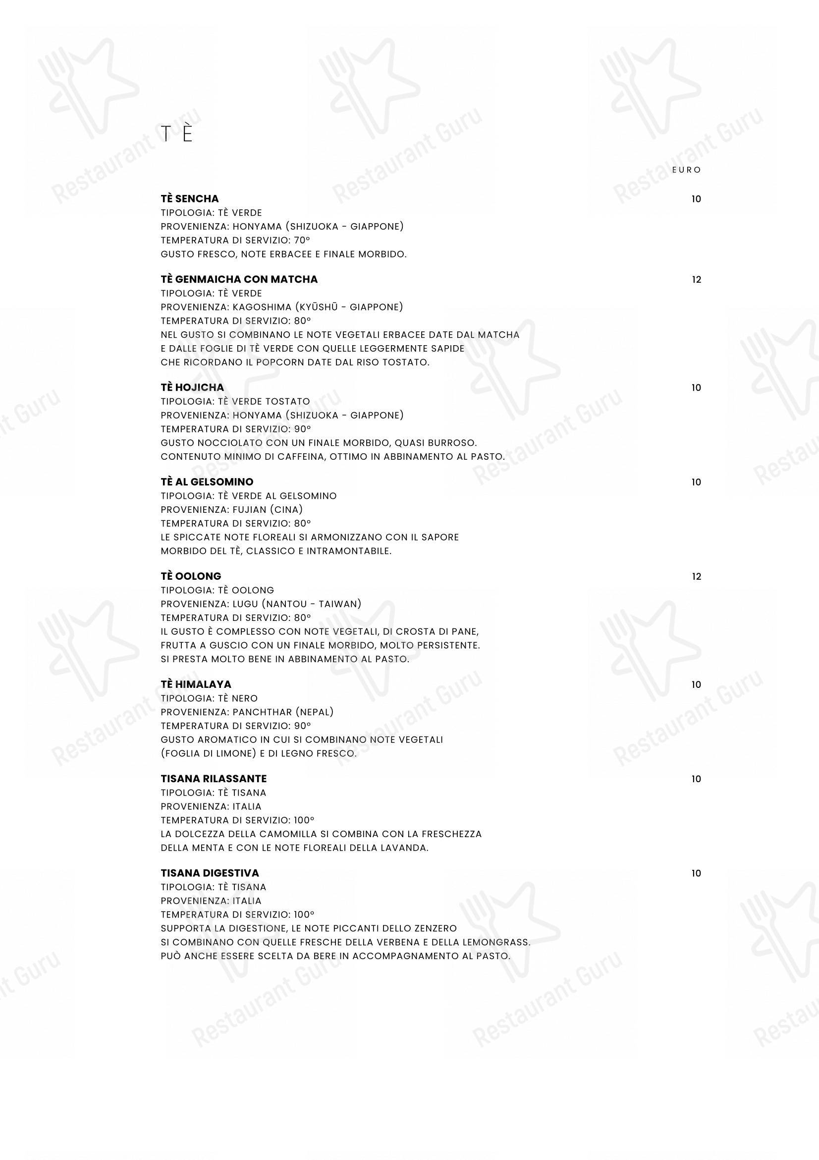 IYO Restaurant in Milano - Menu