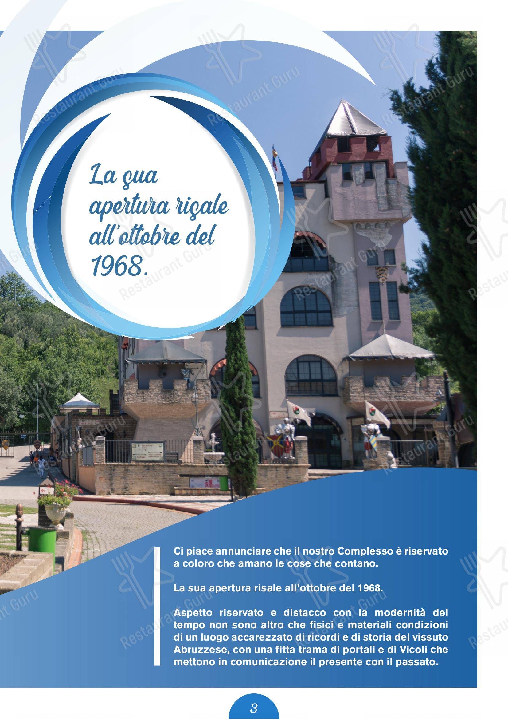 Menu per Il Castello di Perano ristorante