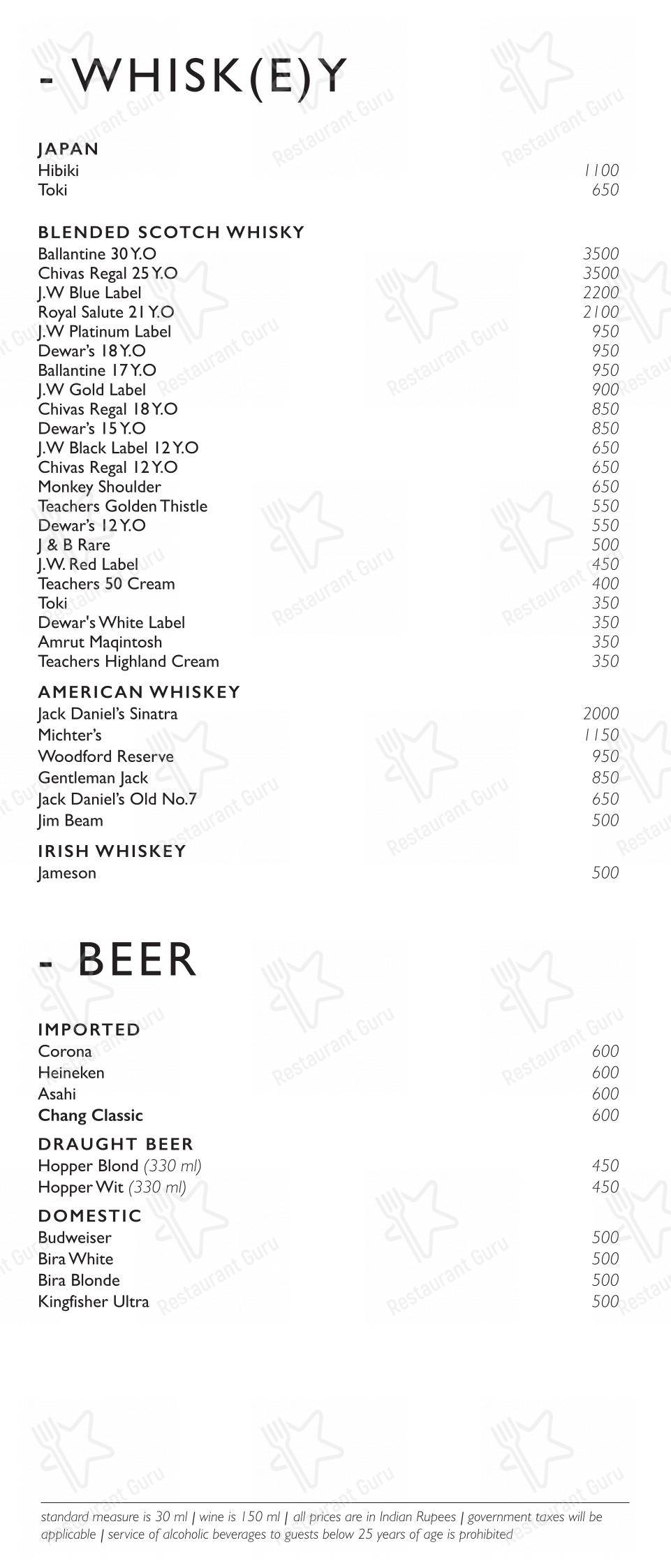 Menu for Kiyan, New Delhi in New Delhi