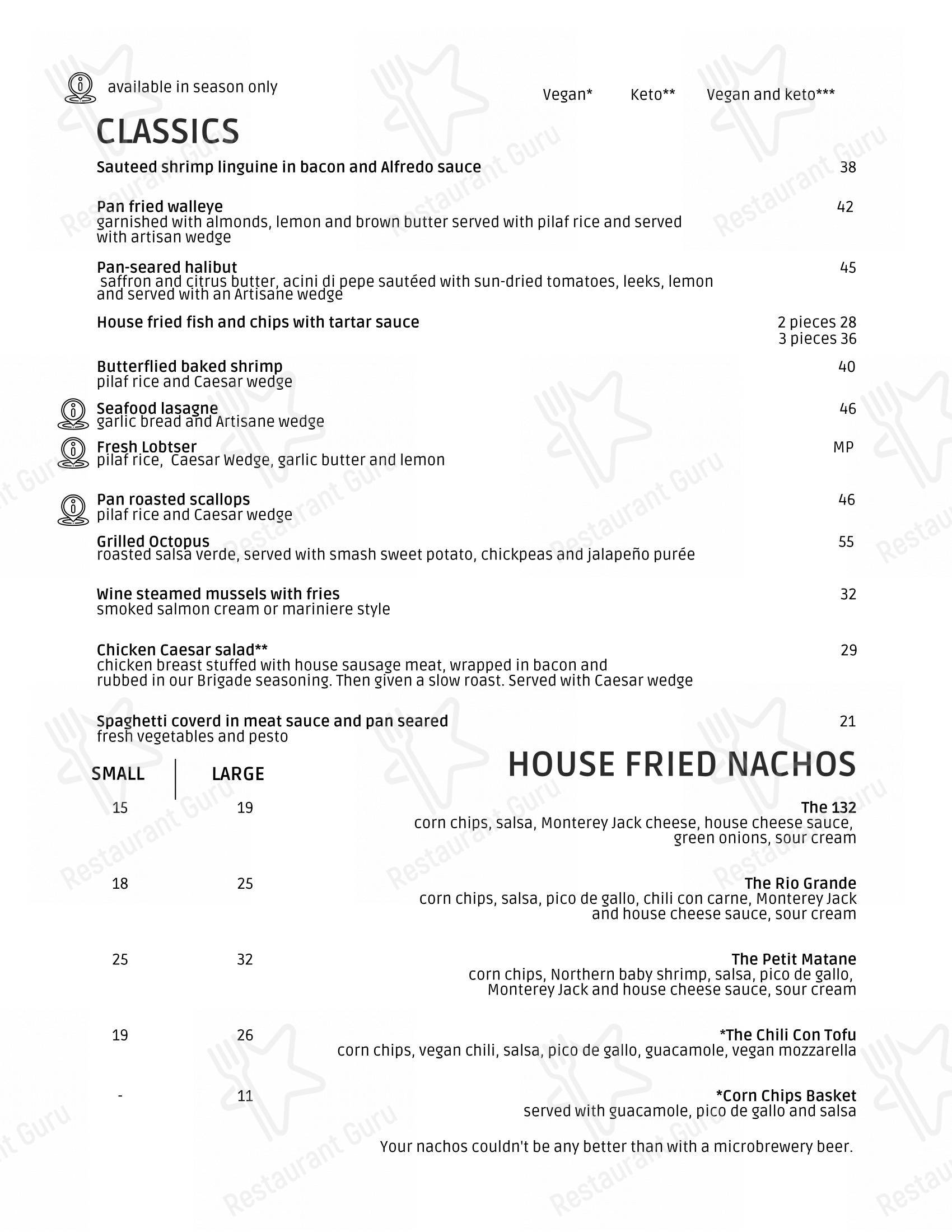 Lunch Menu pour La Brigade 225 bbq