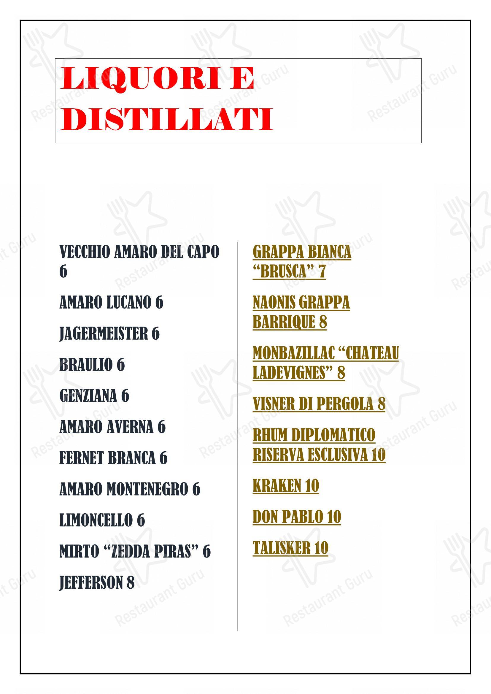 Menu per La Caletta ristorante