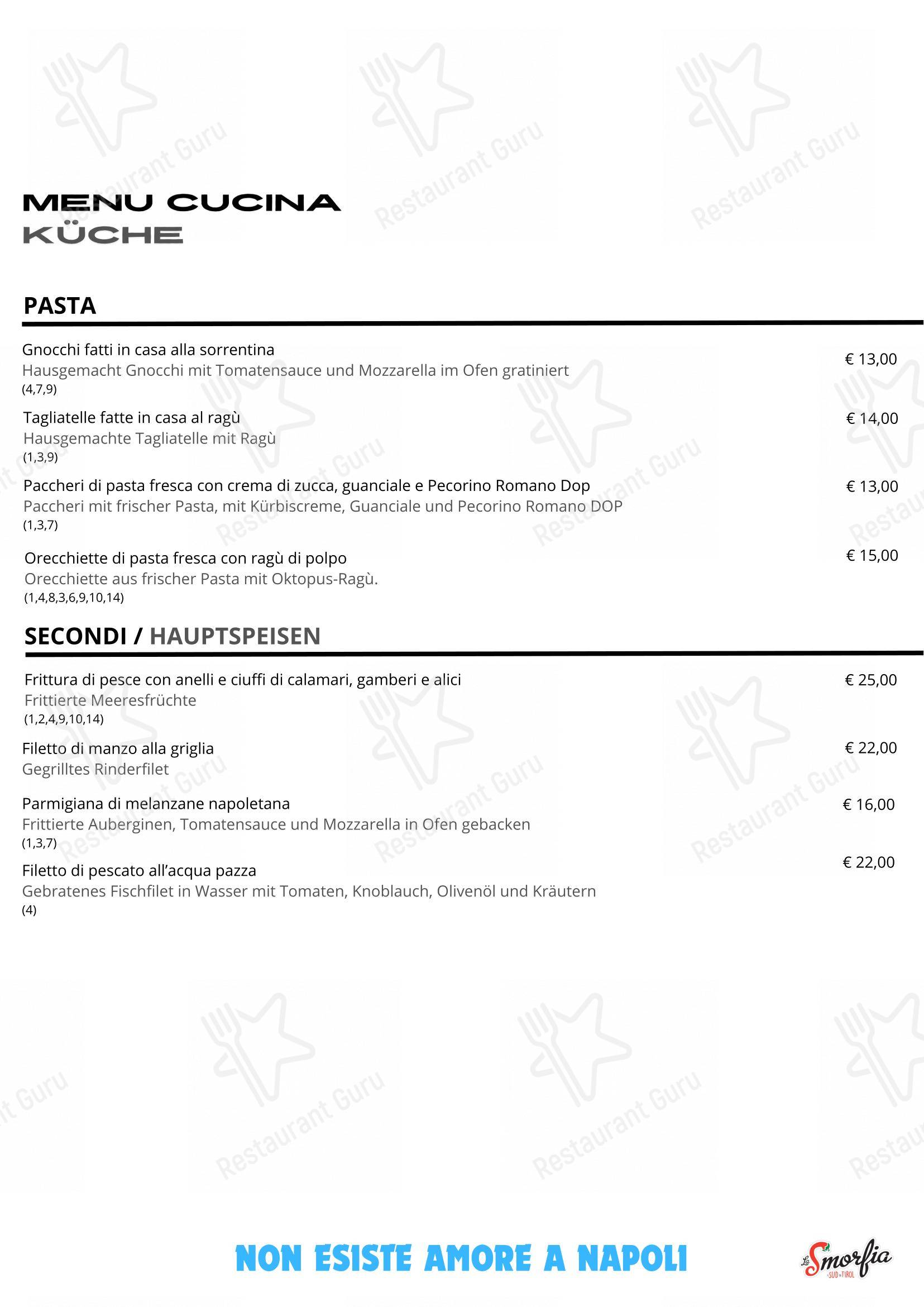 Menu di La Smorfia Merano - Menu