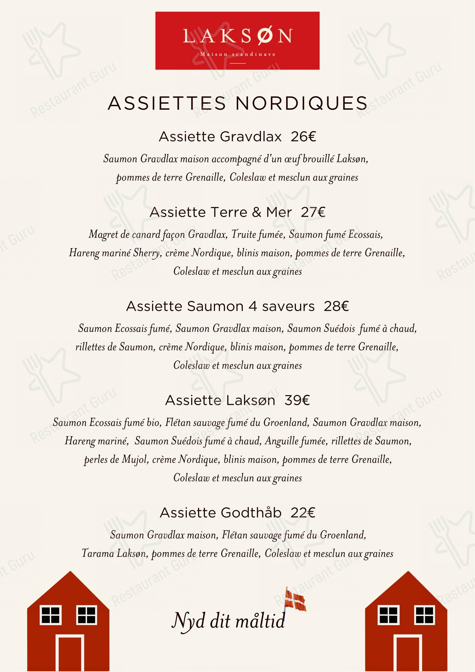 Menu pour Laksøn Rouen - Menu