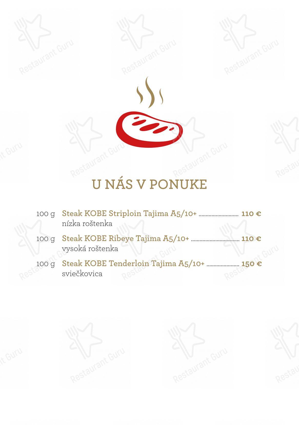 Menu pour Massimo Ristorante restaurant
