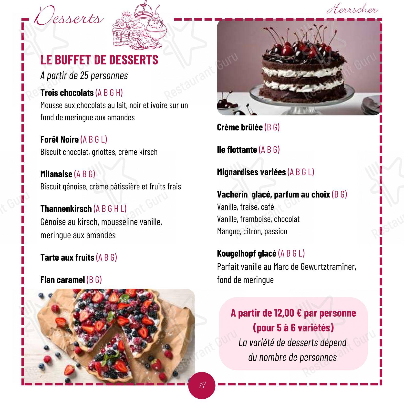Restaurant Le Bonaventure dans Colmar - Menu bar