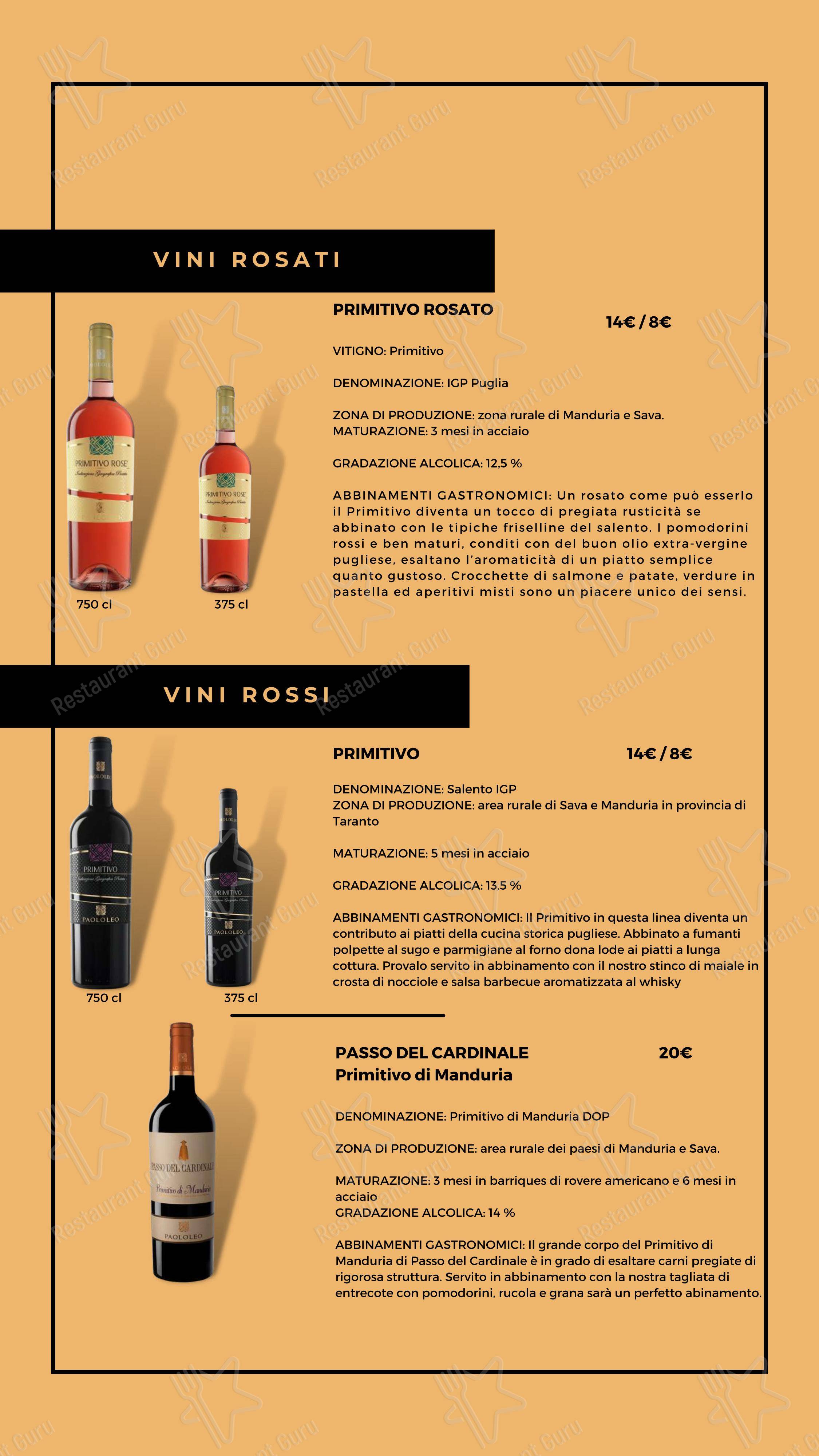 Pizzeria Antipasteria Giomè in Valenzano - Menu