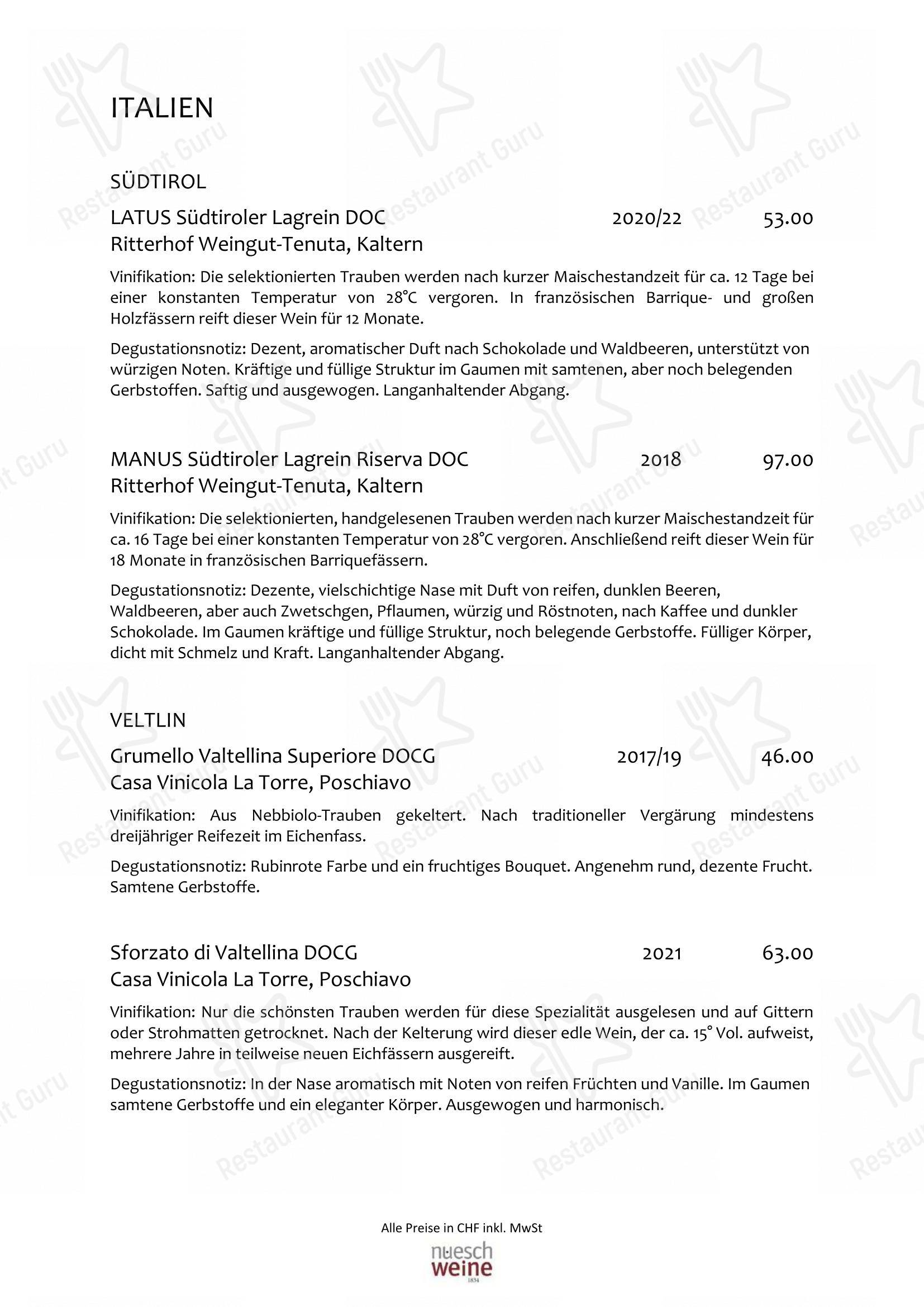 Restaurant VIVA St. Moritz in San Maurizio - Menu