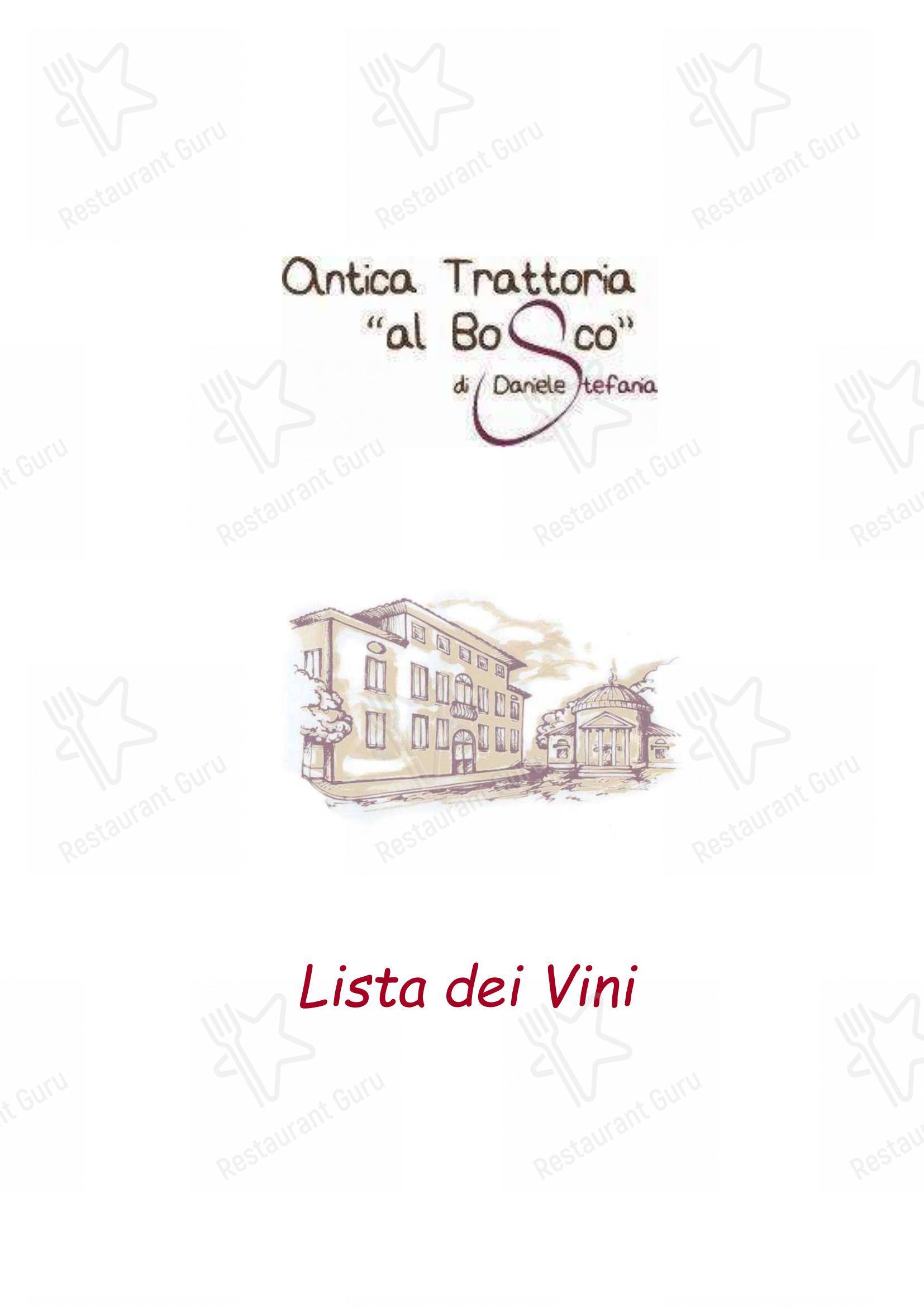 菜单 per Ristorante Antica Trattoria al Bosco in Saonara