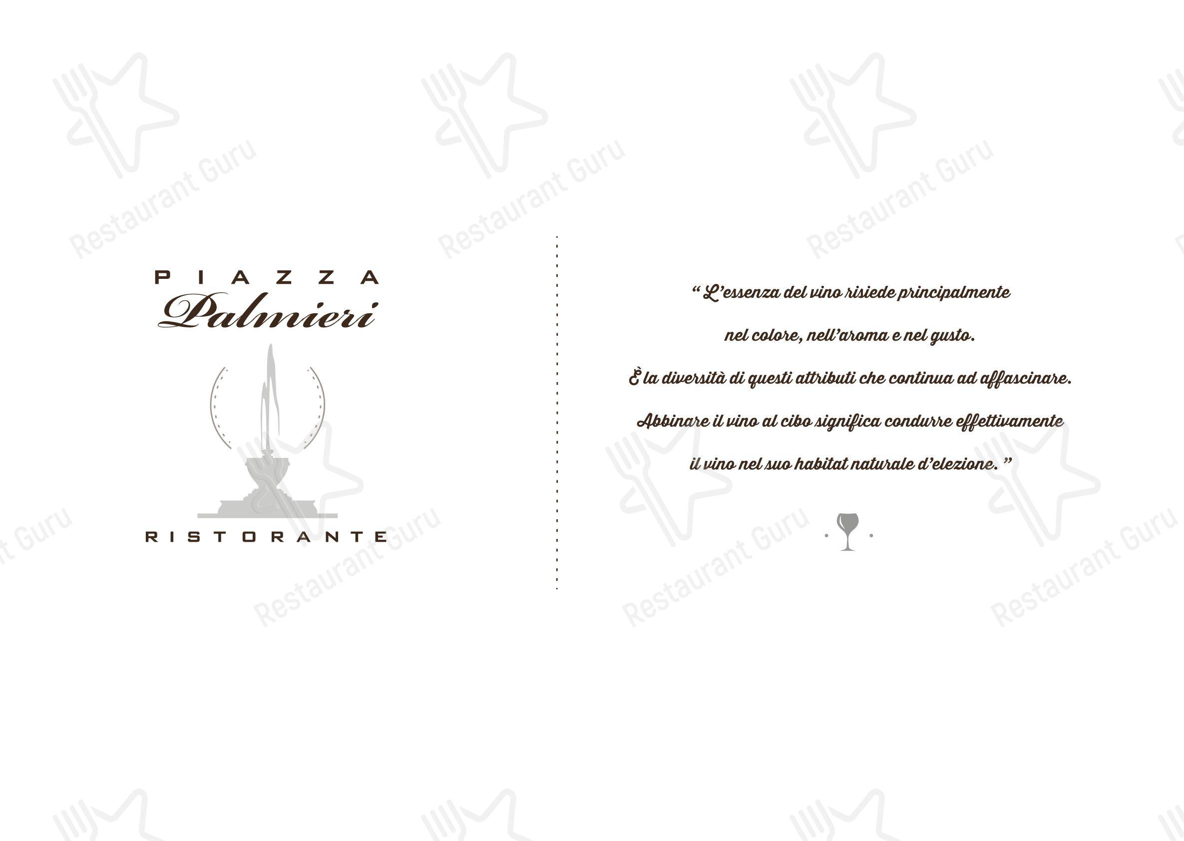 Menu di Ristorante Piazza Palmieri - 菜单