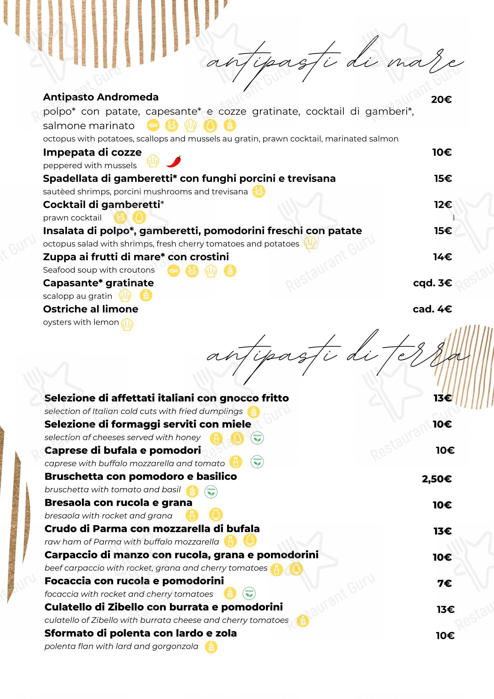 Ristorante Pizzeria Andromeda in Cesano Boscone - Menu