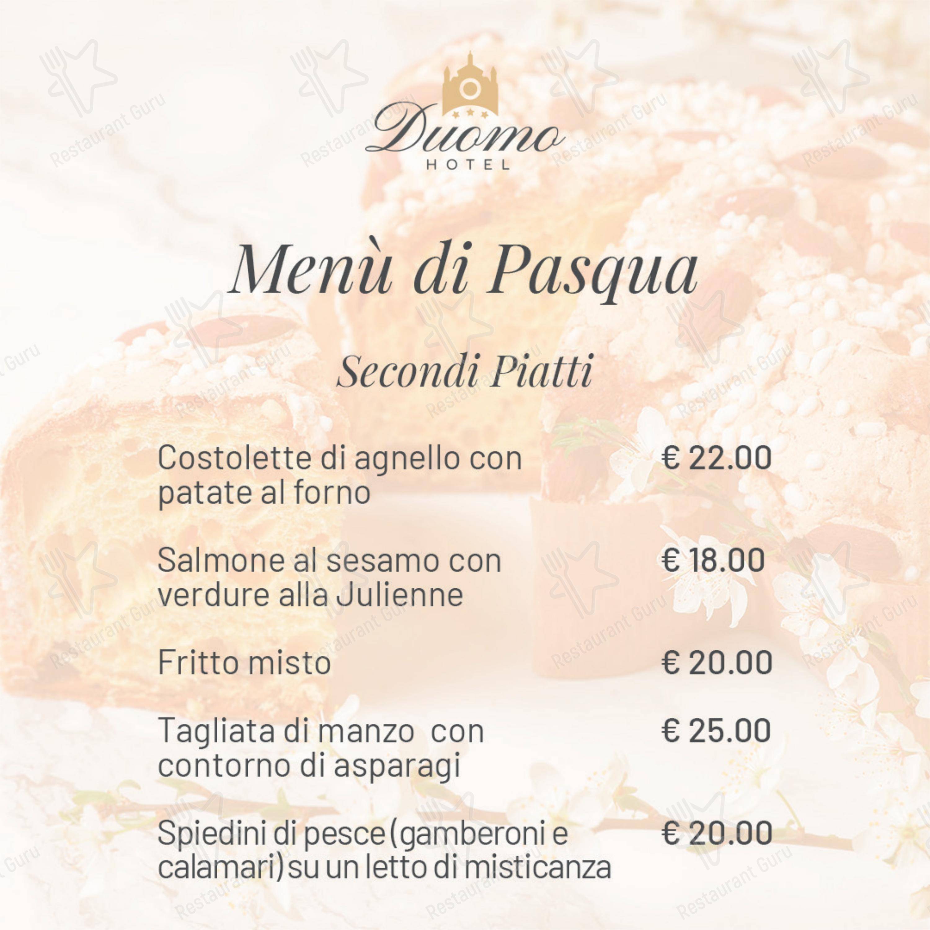 Menu per Ristorante Pizzeria Duomo ristorante