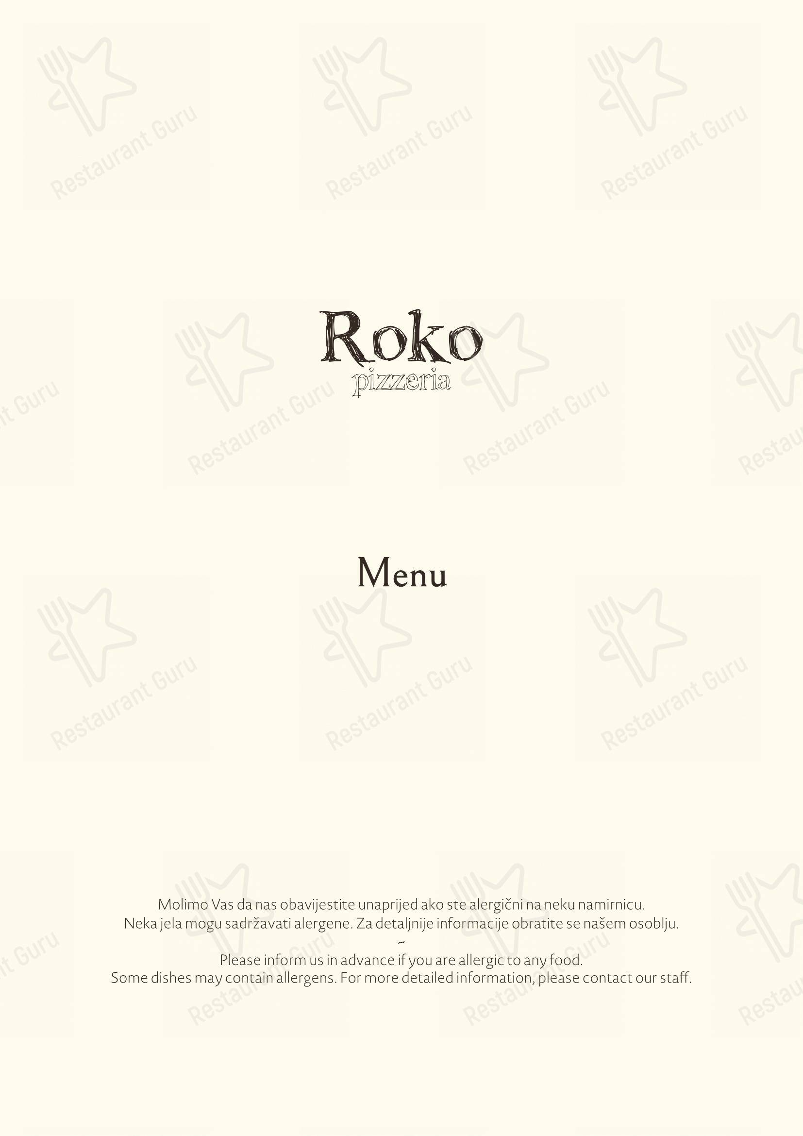 Menu di Roko - Menu bar