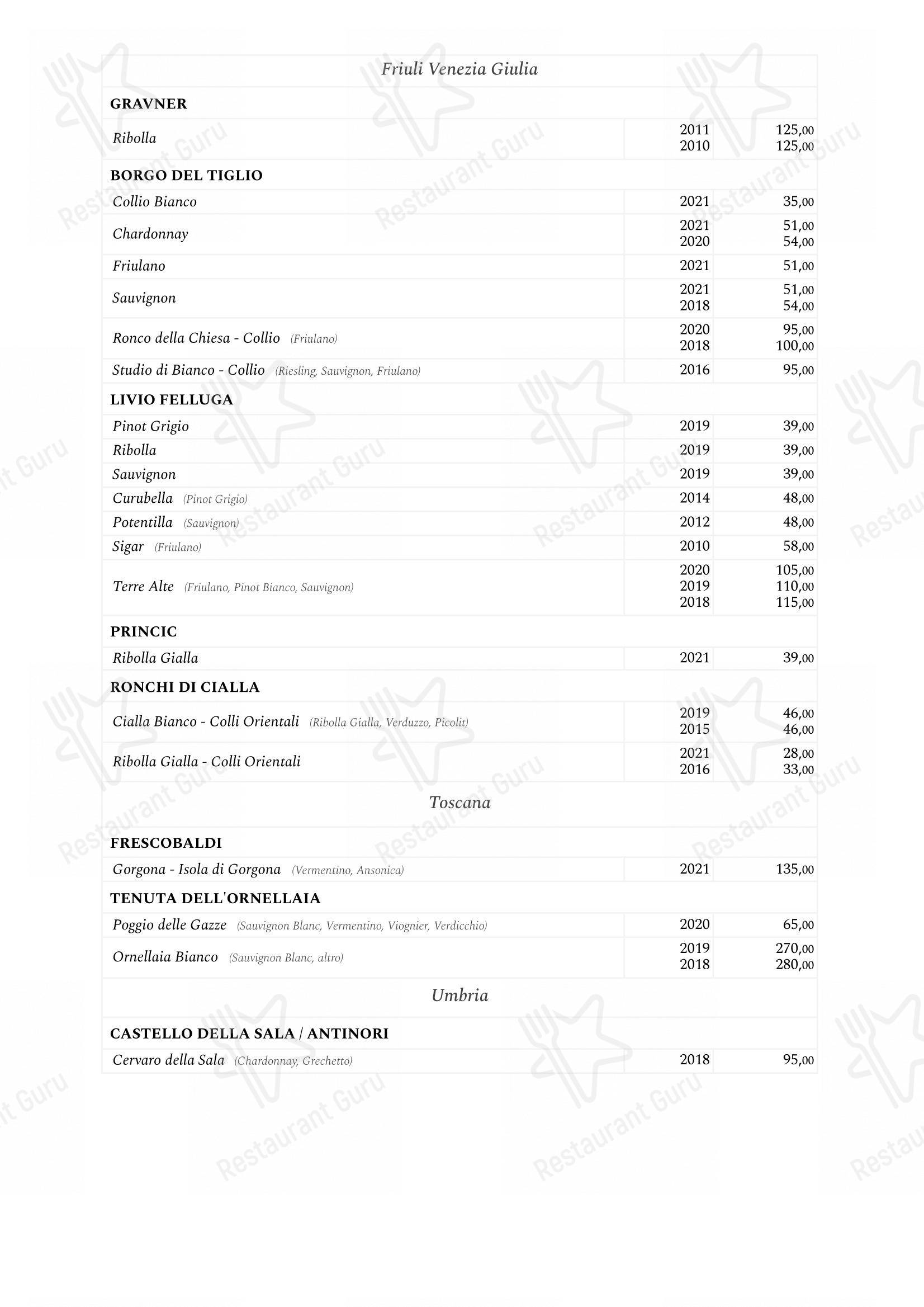 Menu di Saviotti - 菜单