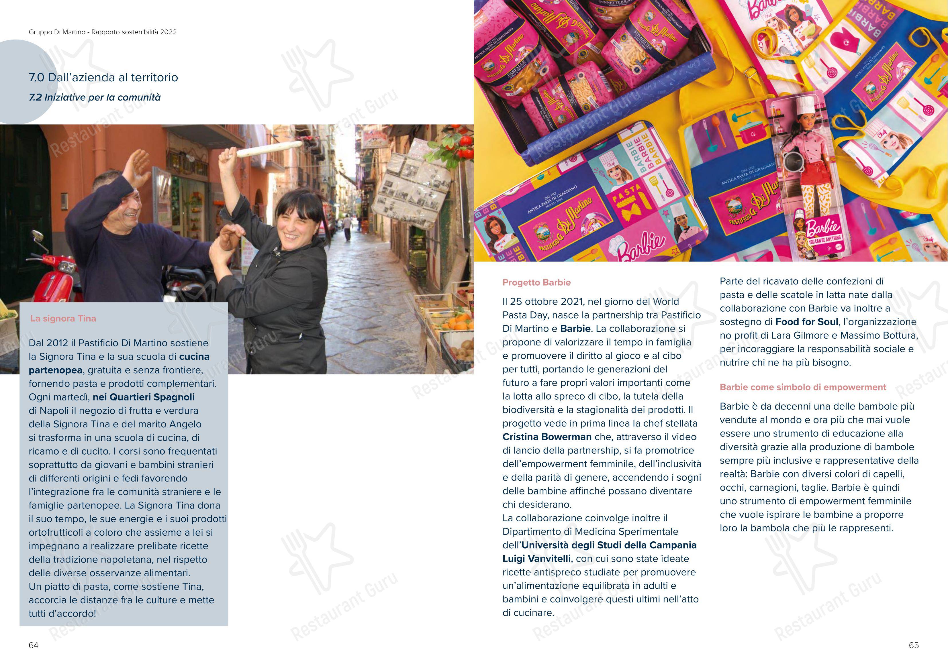 Menu per Sea Front Di Martino Pasta Bar in Napoli