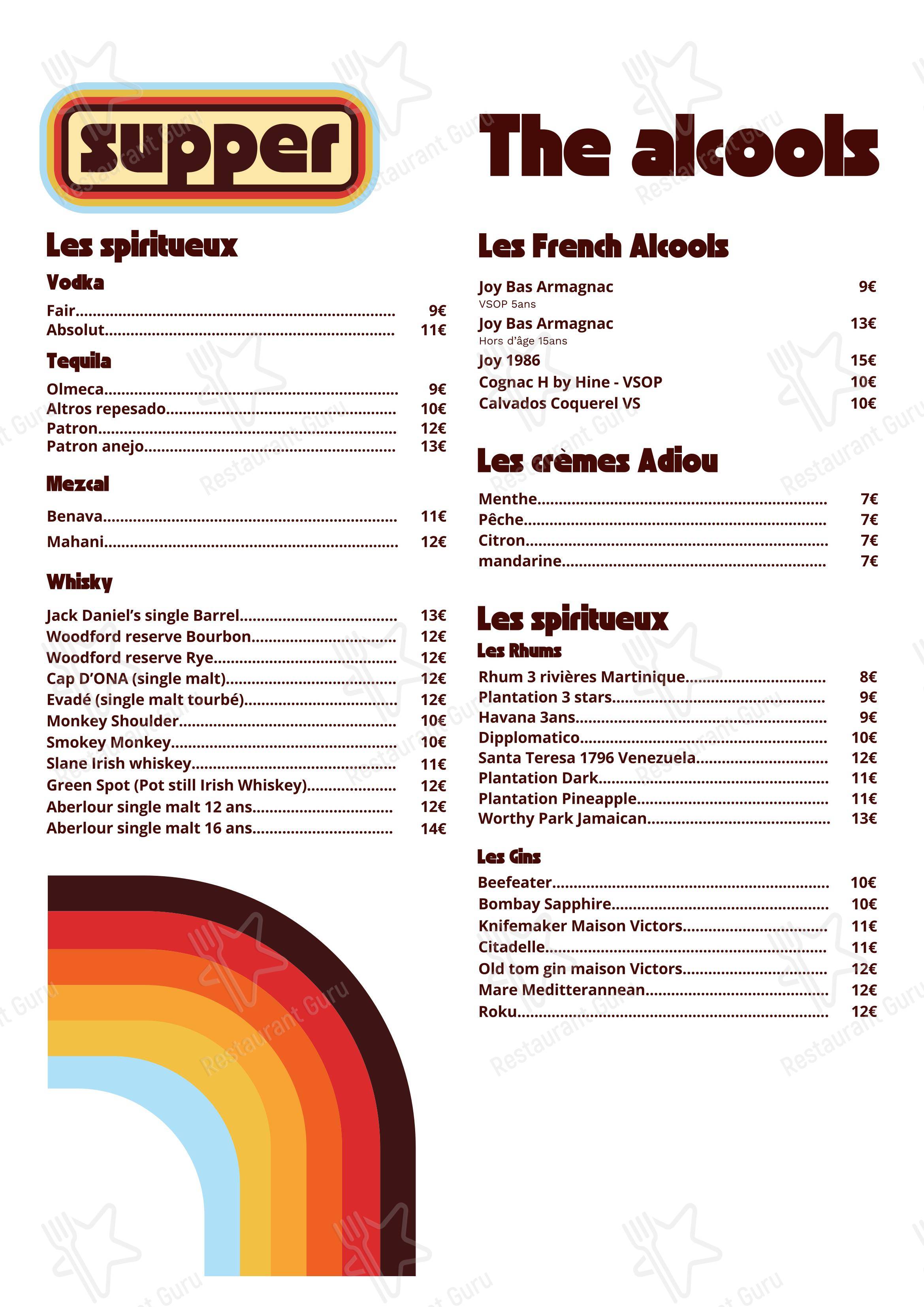Supper Bar Restaurant dans Labège - Menu