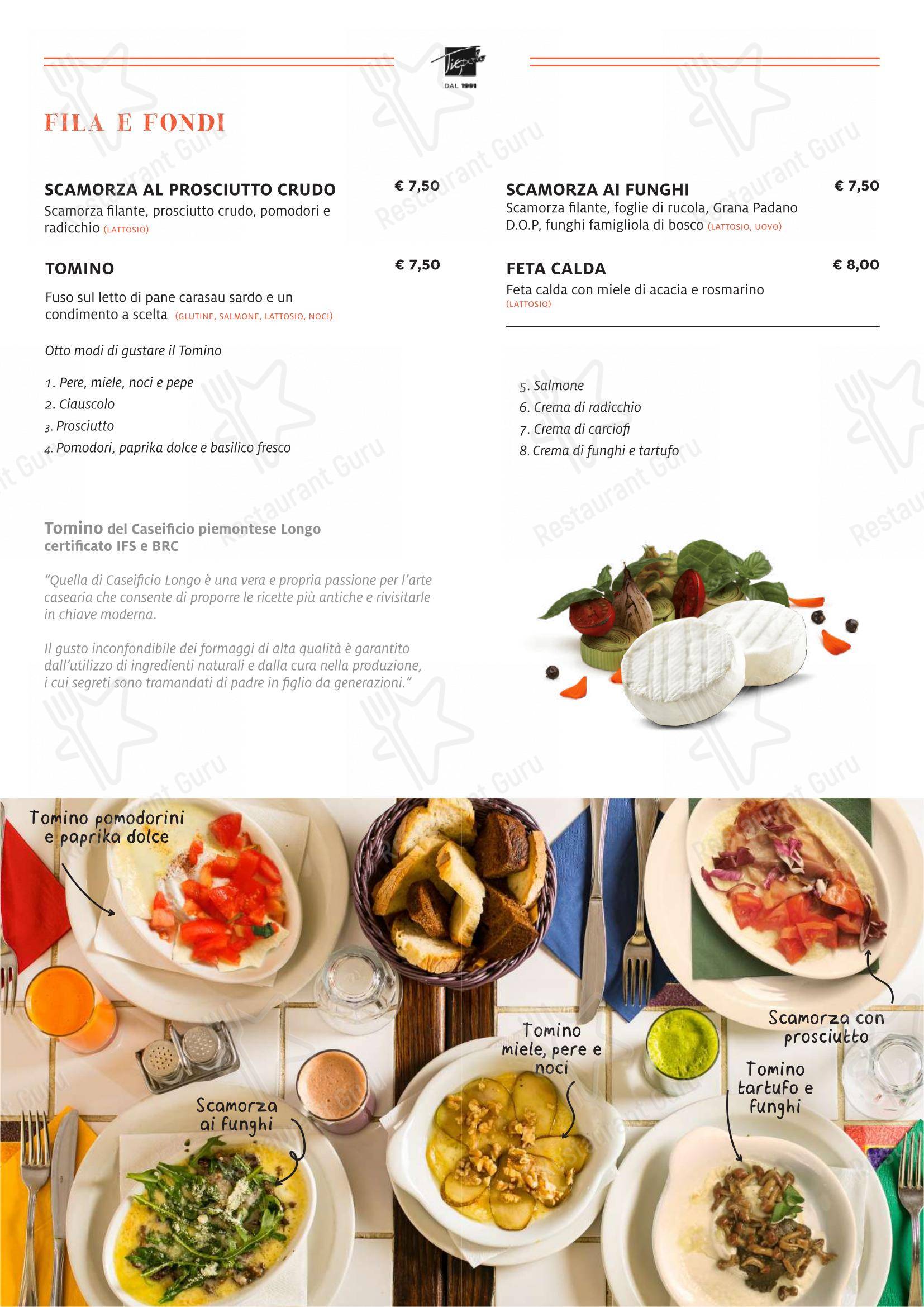 Menu di Tiepolo - Bistrot Bottiglieria (Via G Battista Tiepolo) - Menu