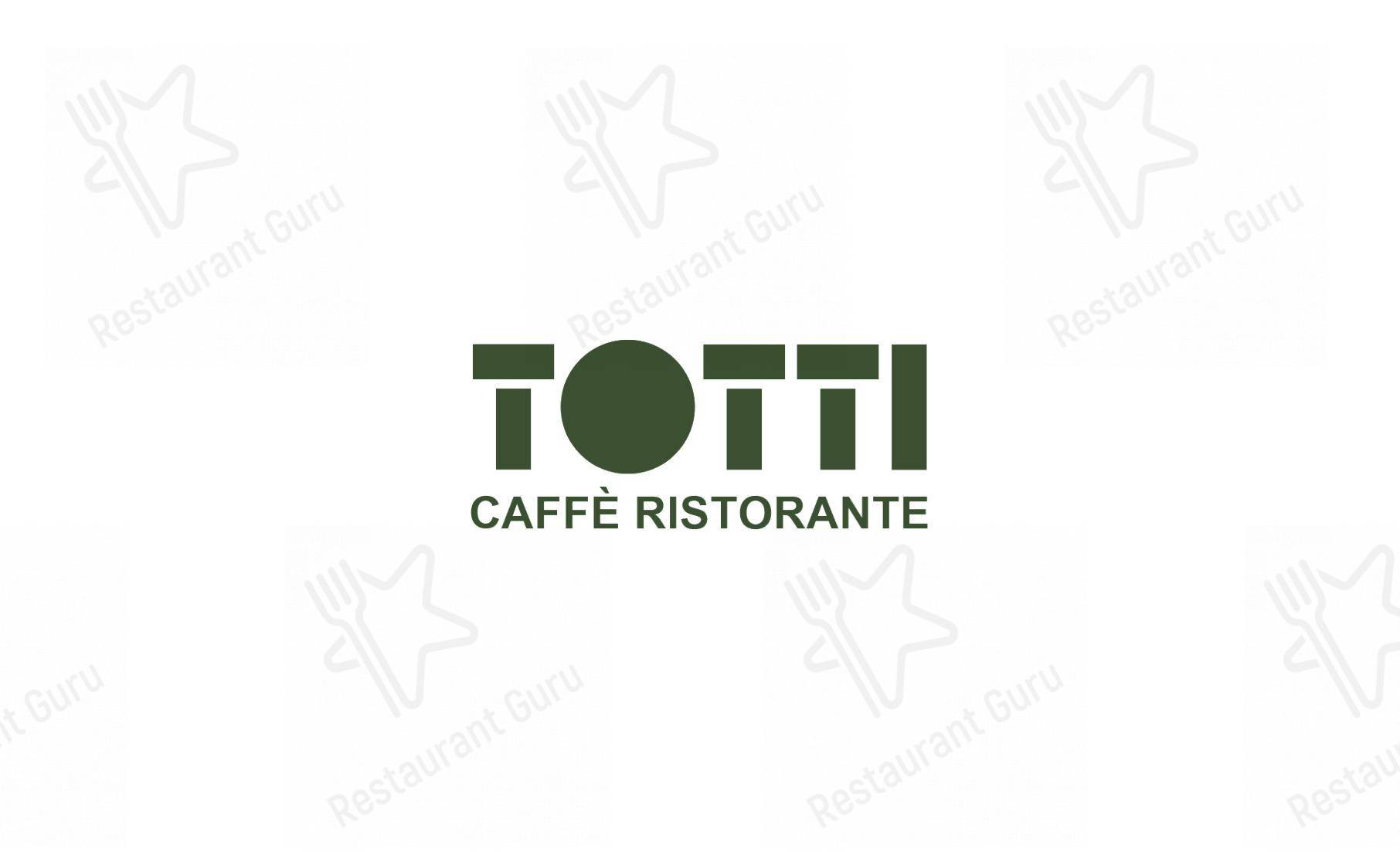 Menu pour Totti restaurant