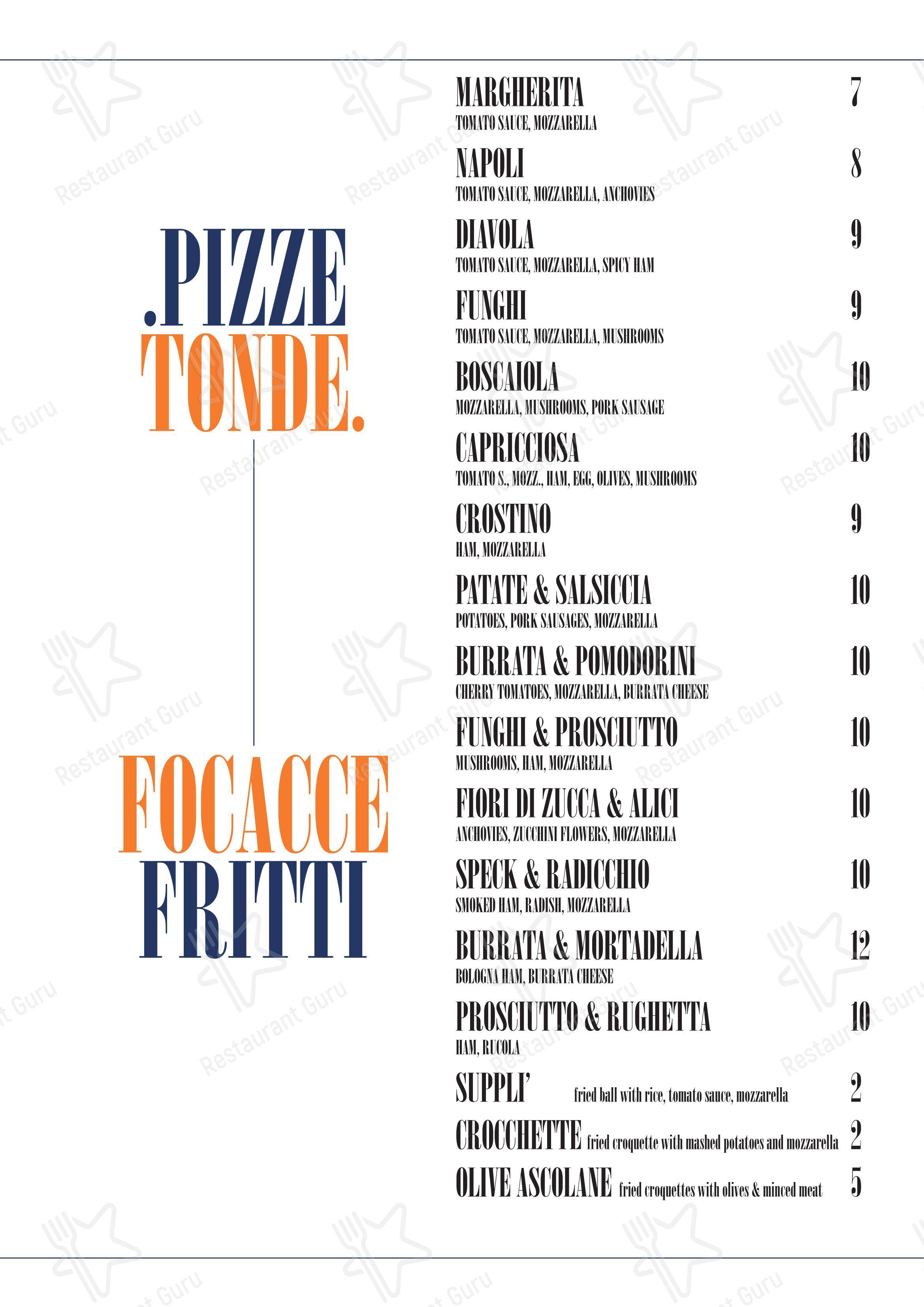 Ristorante Urbinati in Roma - 菜单