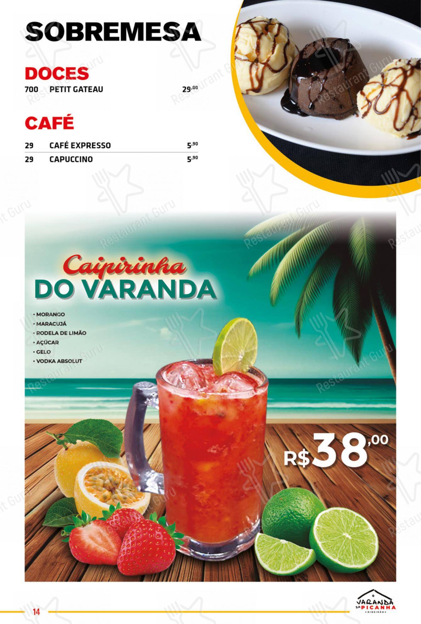 Menu para Varanda da Picanha em Ribeirão Preto