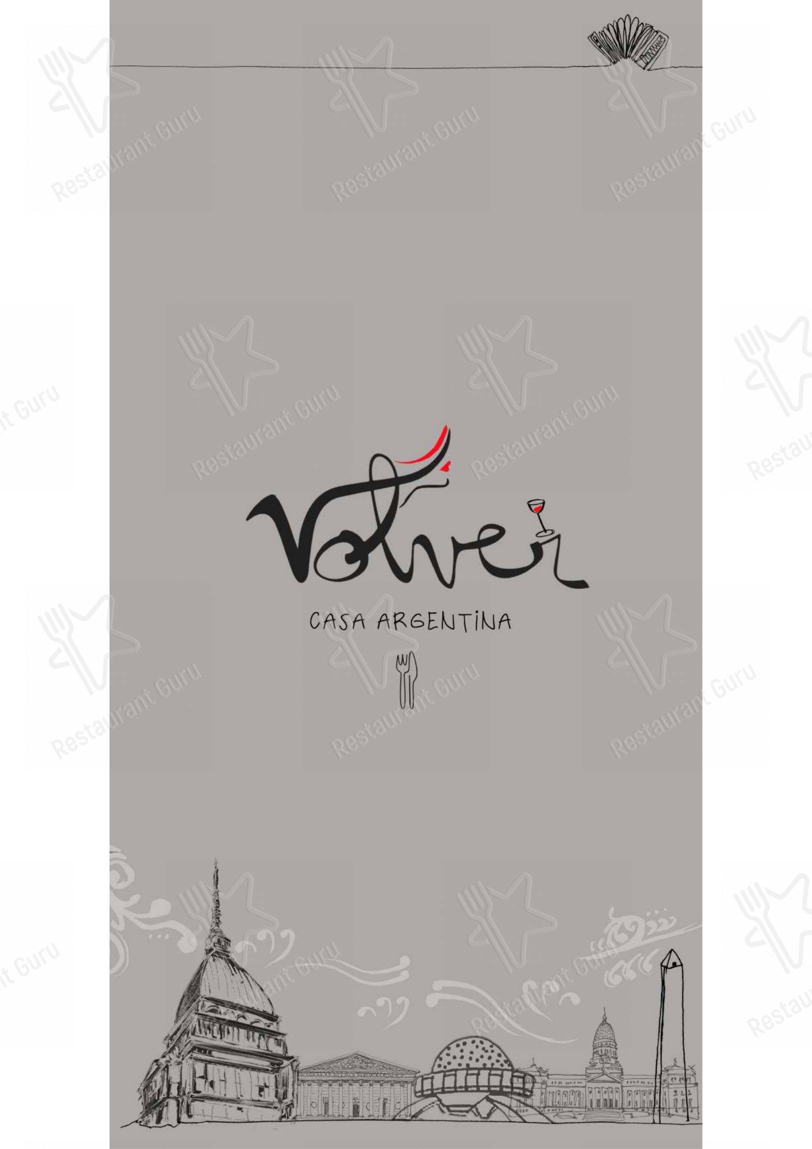 Menu per Volver steakhouse