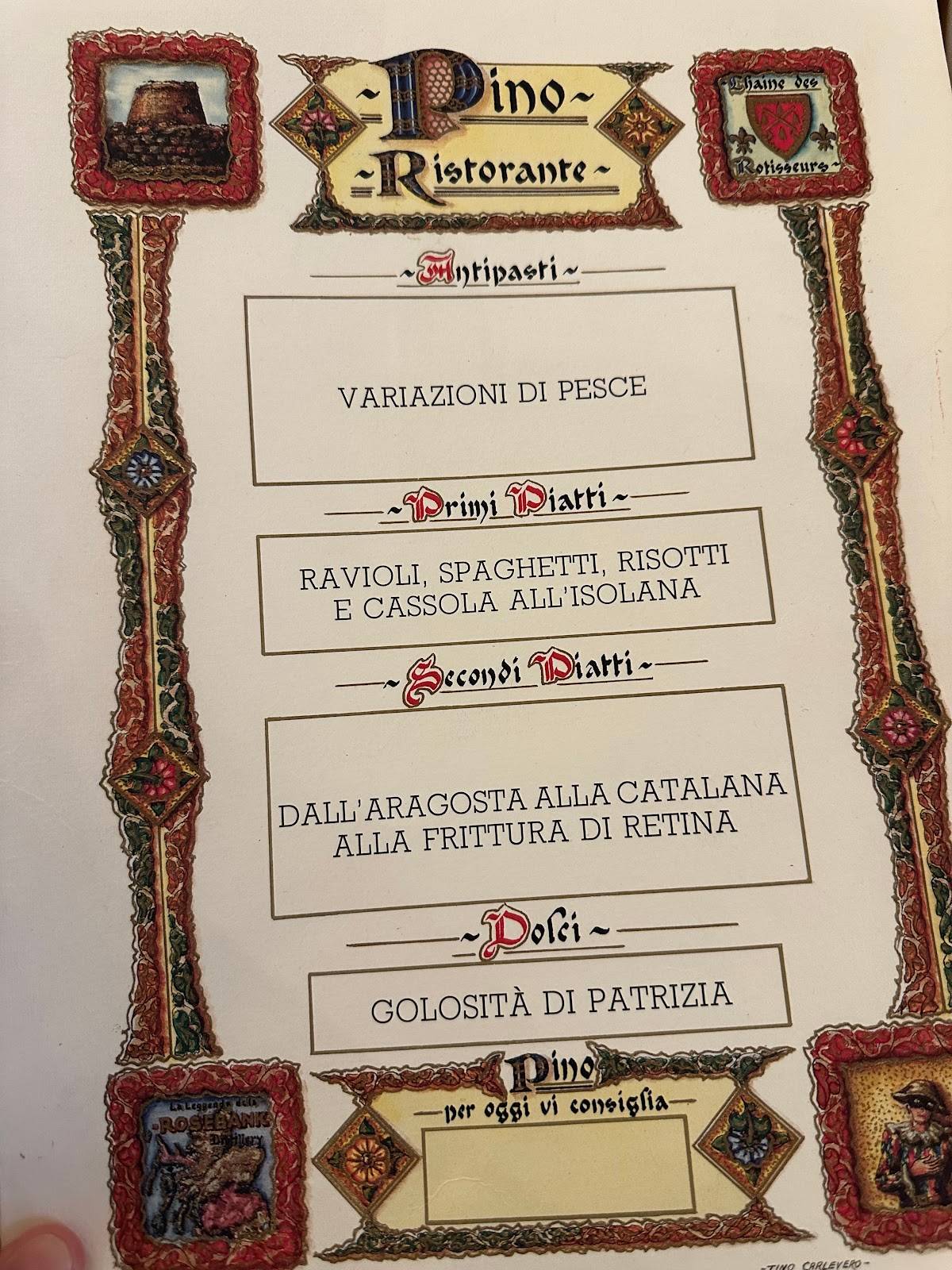 Menu di Ristorante da Pino 