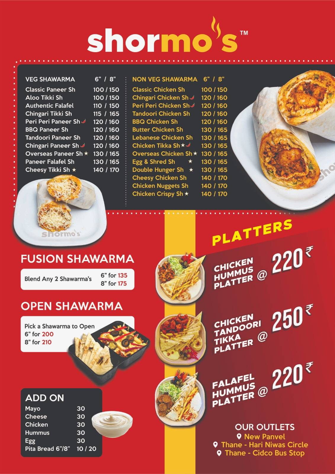 shormo's menu