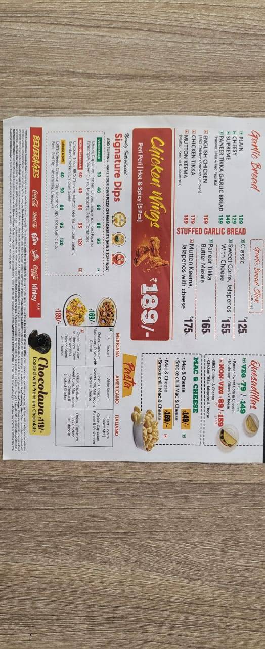 La Pino'z Pizza menu