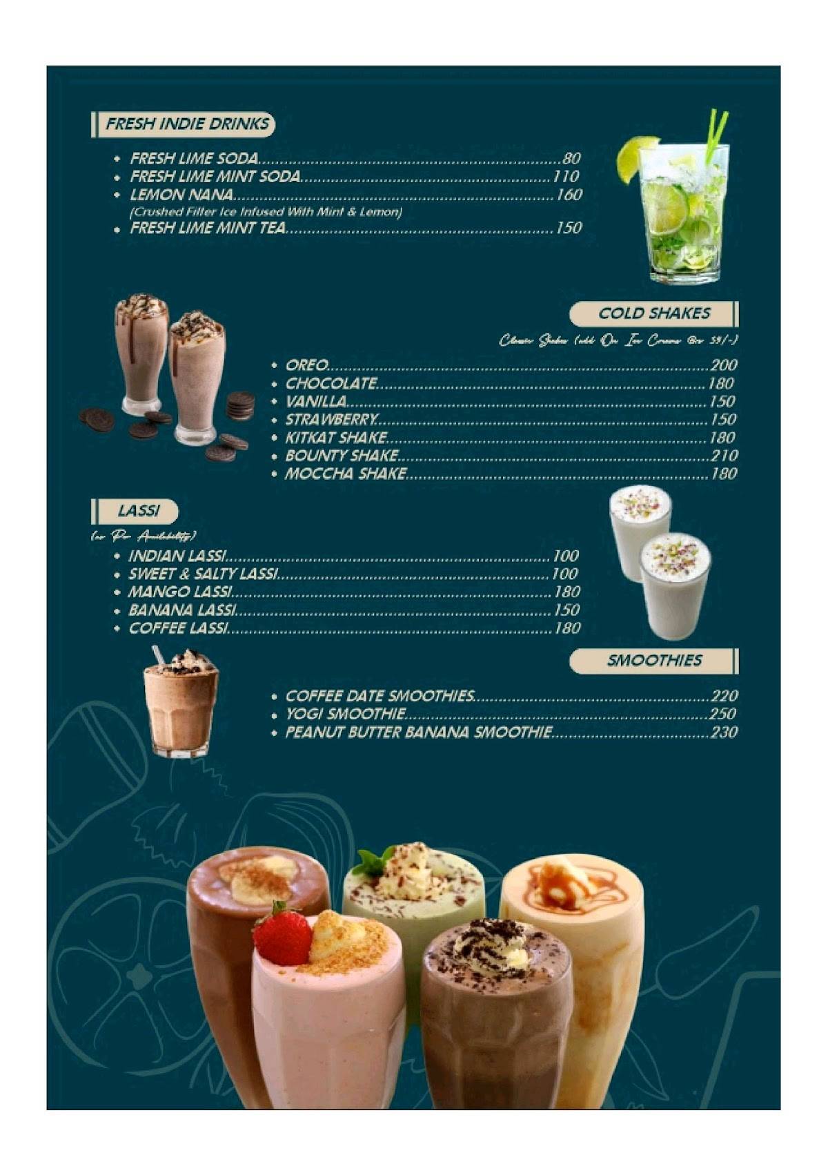 Brew tale cafe menu