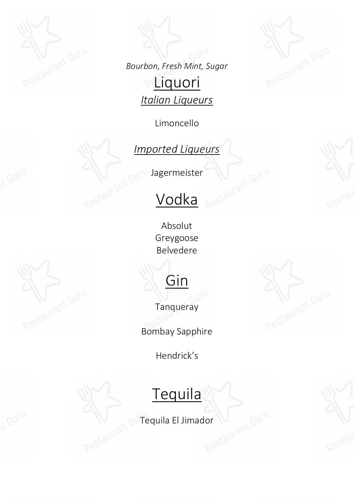 Ristorante La Terrazza at Villa Le Calvane in Montespertoli - Menu bar