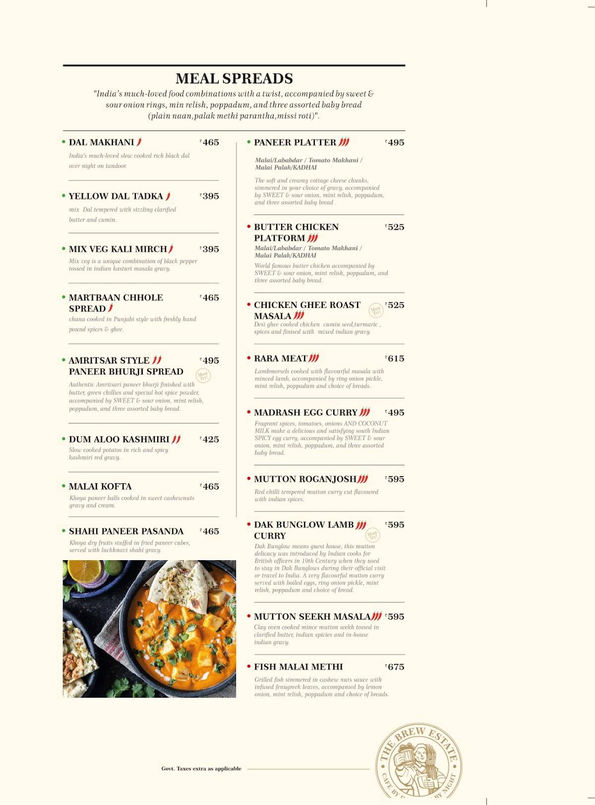 The Brew Estate Pathankot menu