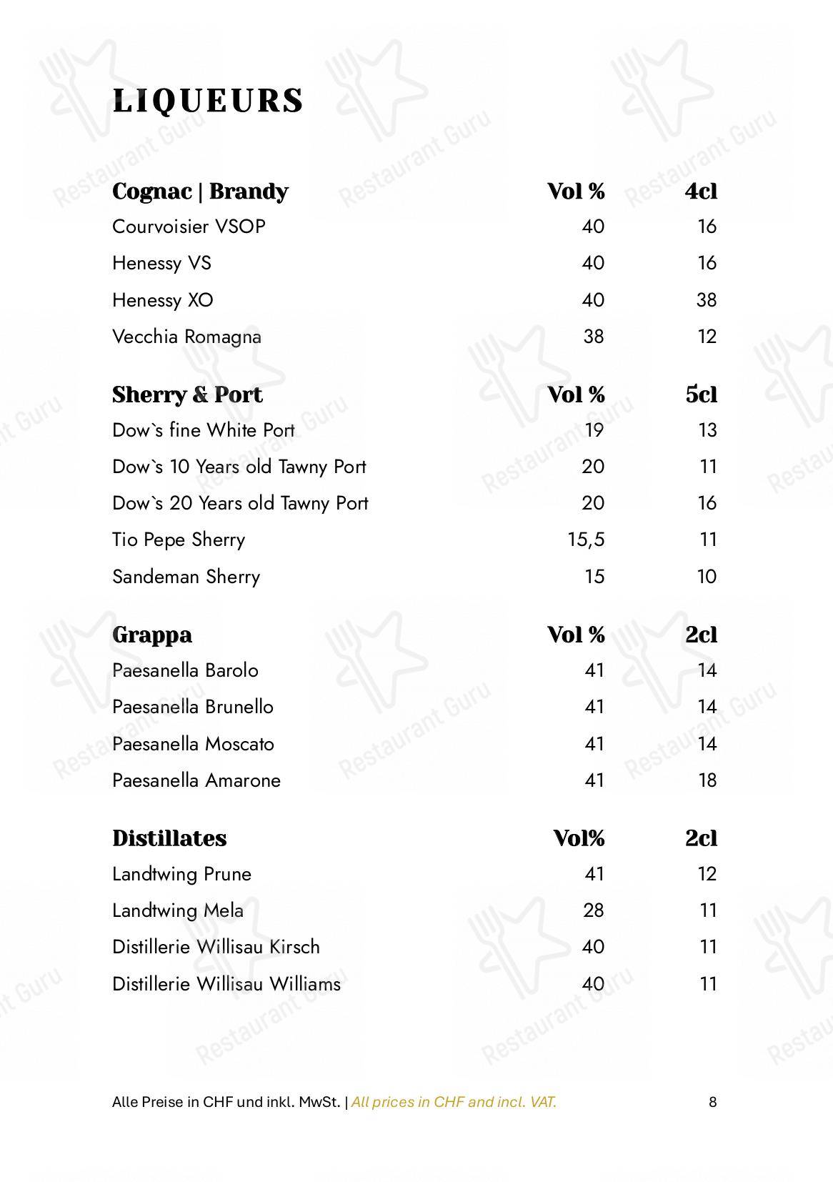 Основное меню per Zum Königstuhl - Schweizer Restaurant in Zürich Niederdorf in Zurigo