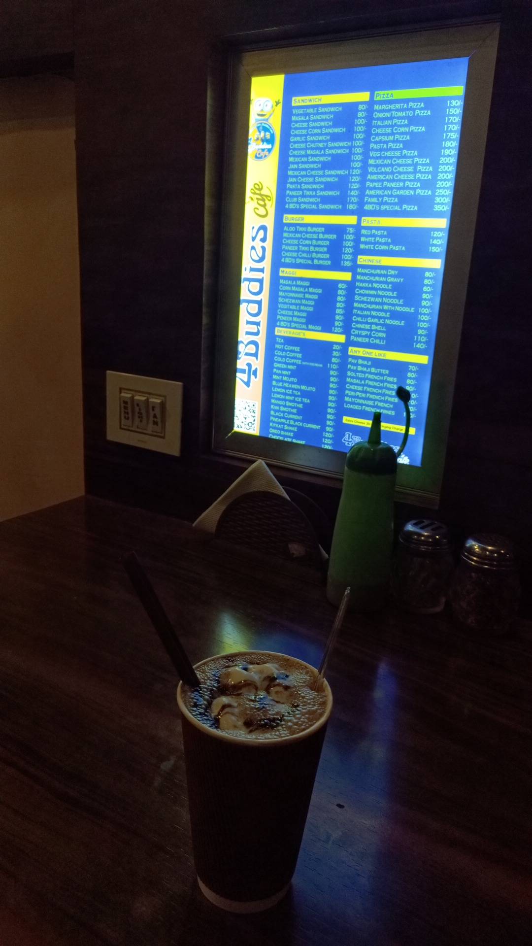 4 BUDDIES CAFE menu