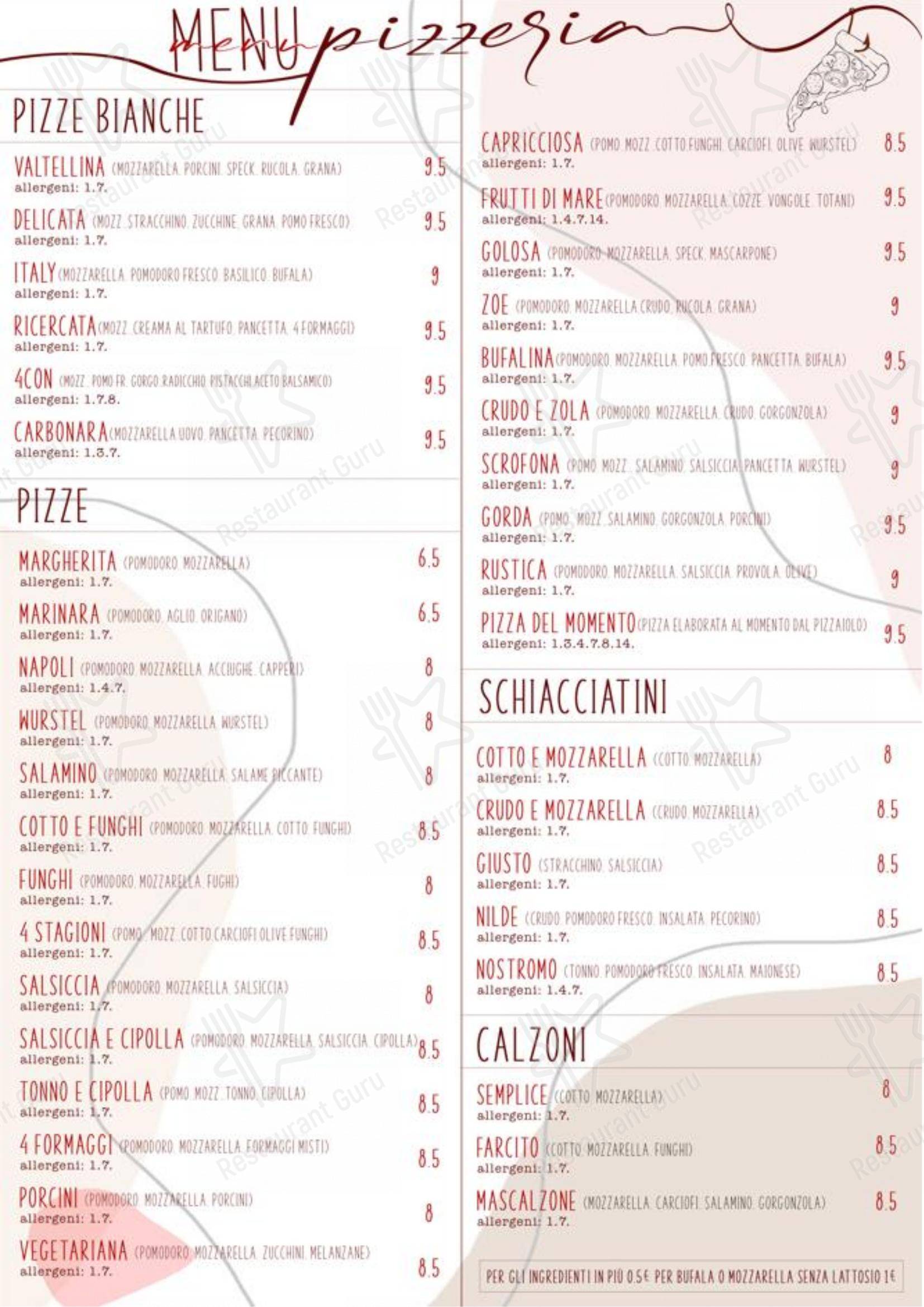 Menu per Ristorante 4con in Rosignano Solvay