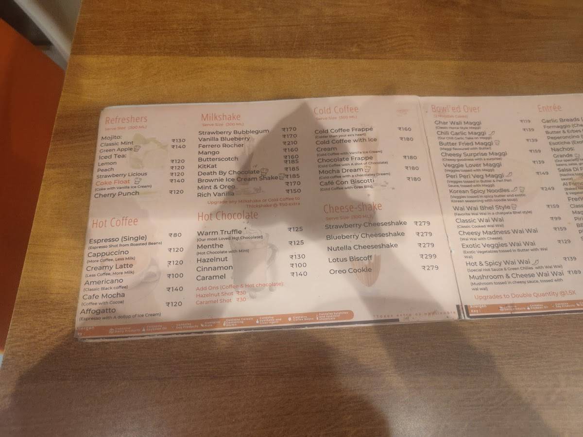 7th Heaven menu
