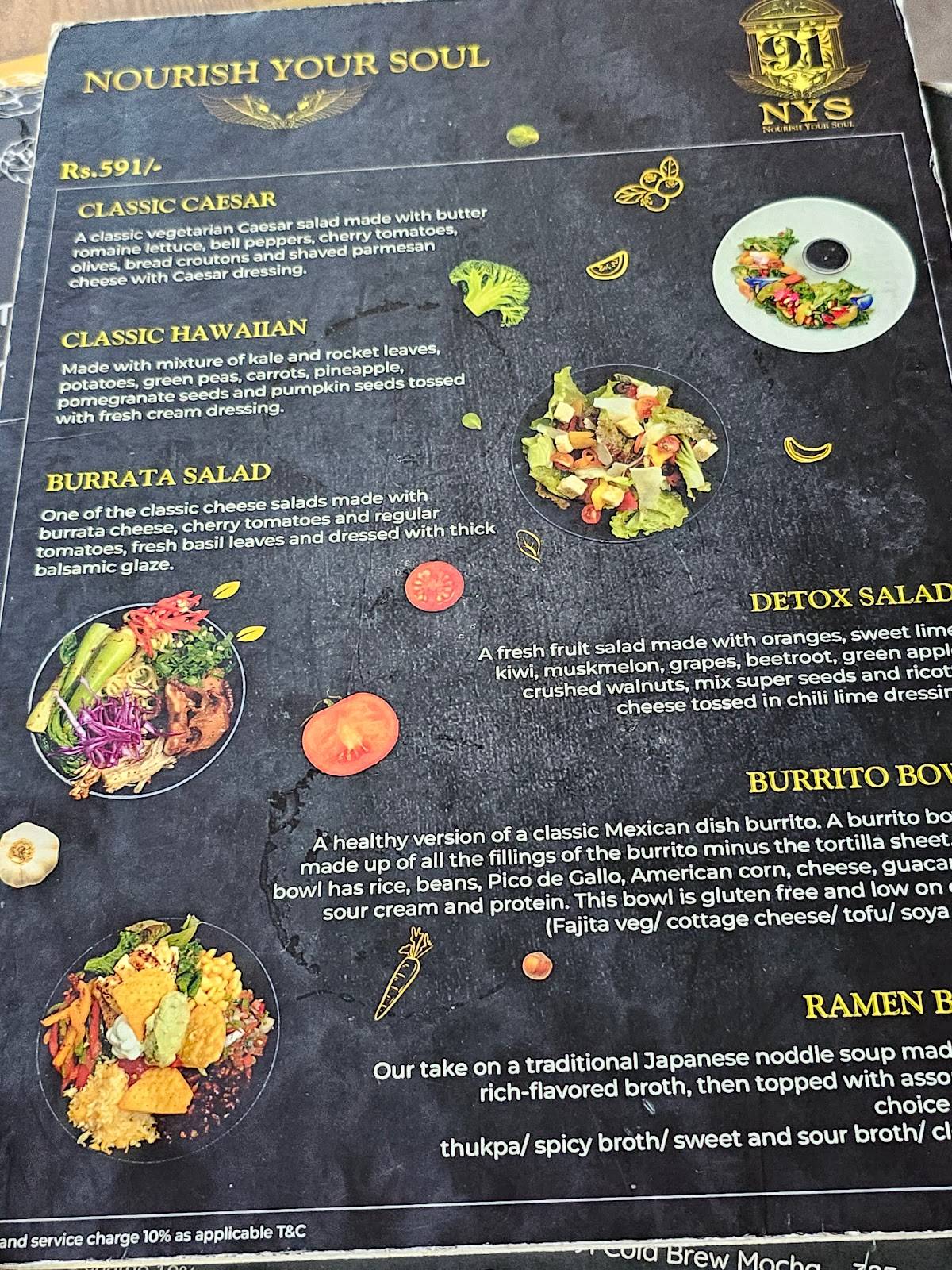 91 Palm Beach Cafe menu