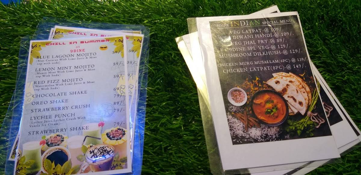 9Dine Multicuisine Restaurant menu