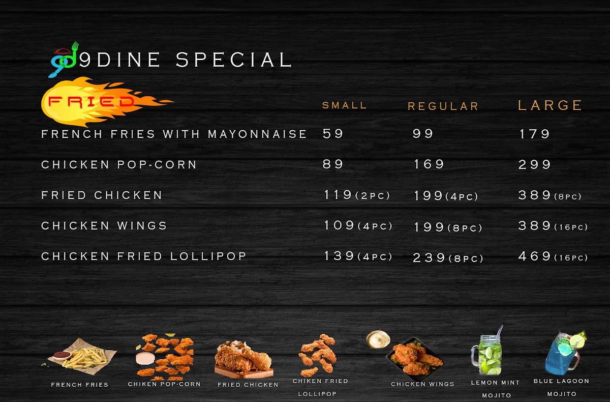 9Dine Multicuisine Restaurant menu